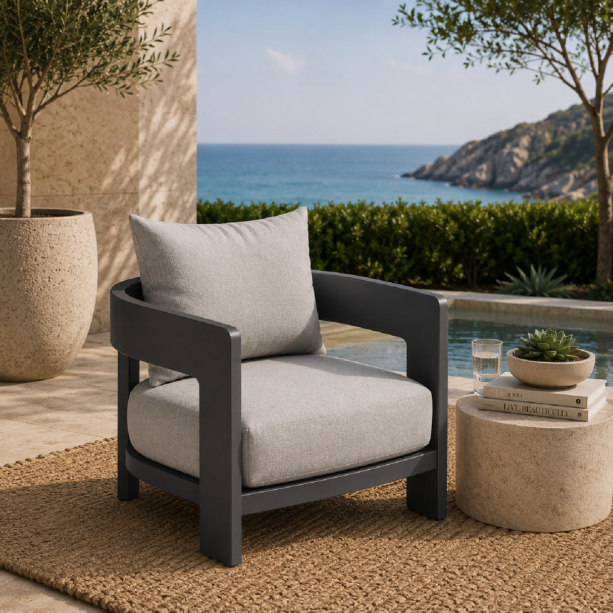 Sculptural Modern Outdoor Armchair | Oroa.com