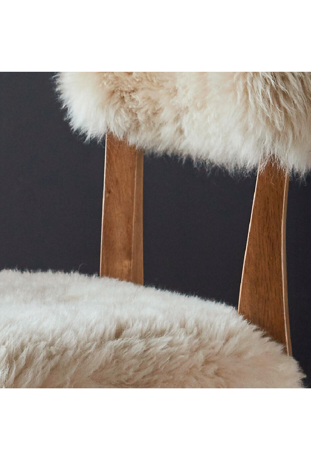 Sheepskin Fur Dining Chair | OROA Modern Cabin | Oroa.com