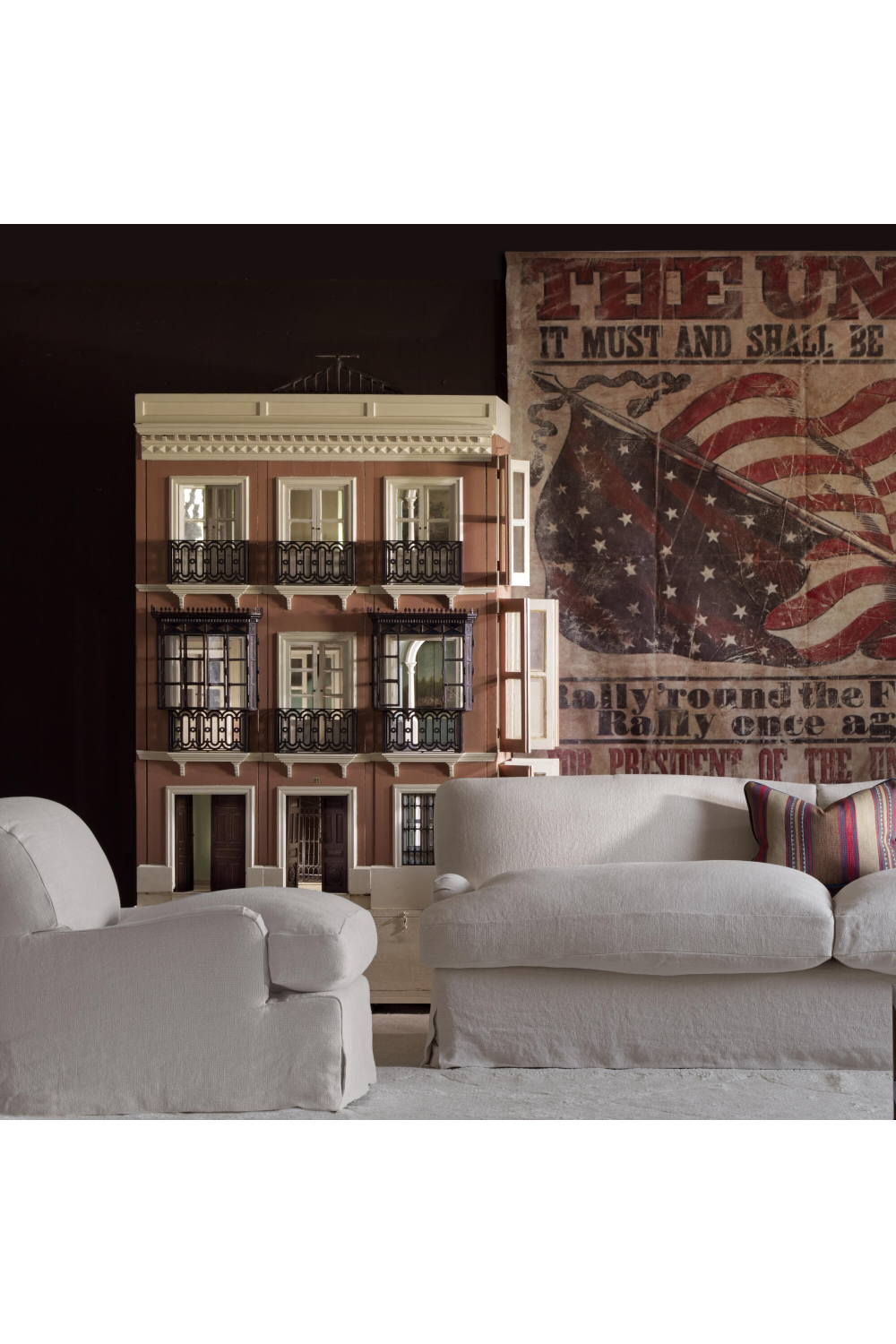 Linen Covered Lounge Chair | Andrew Martin Lady May | Oroa.com