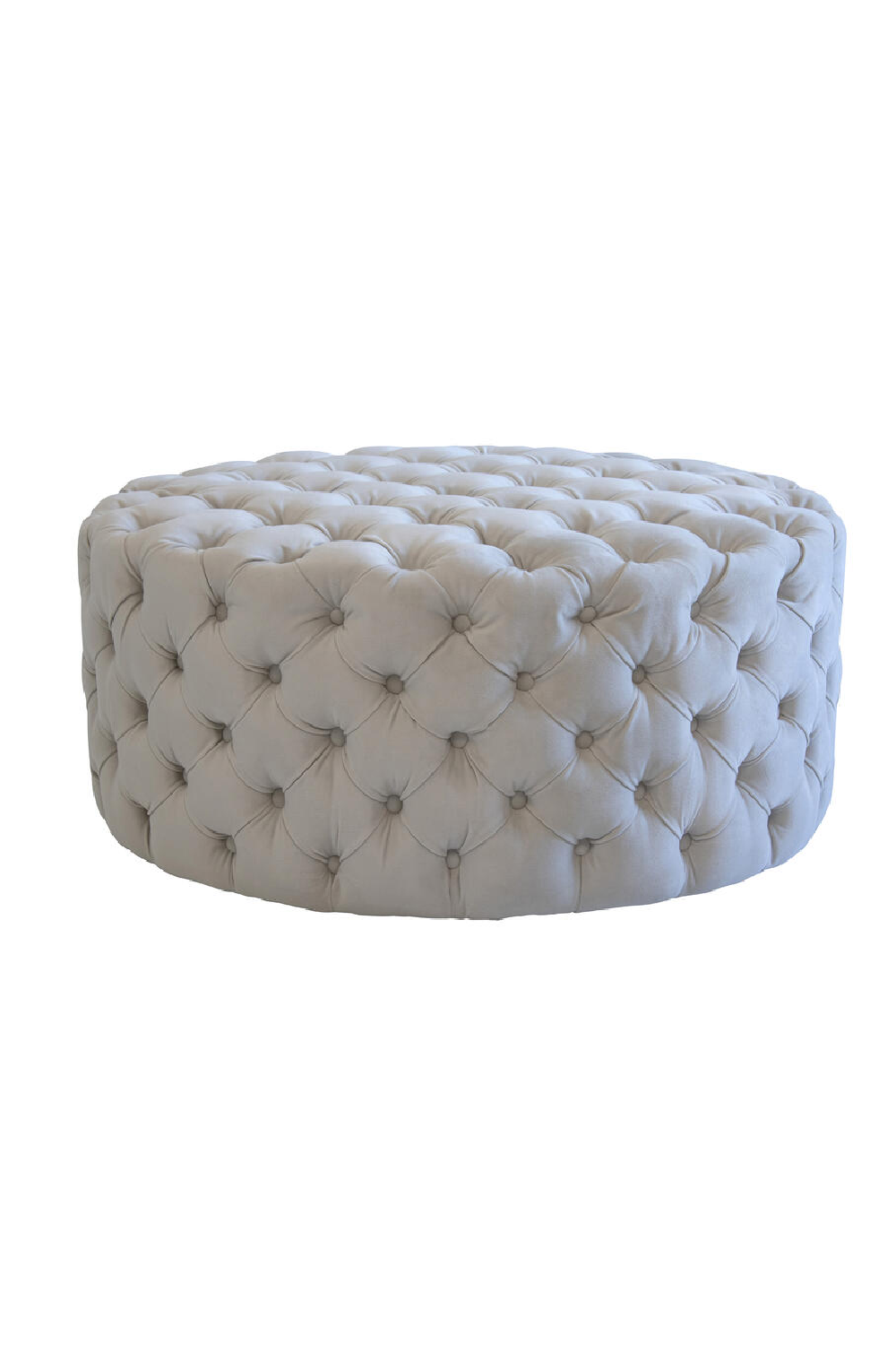 Buttoned Velvet Ottoman | Andrew Martin Rondo | Oroa.com