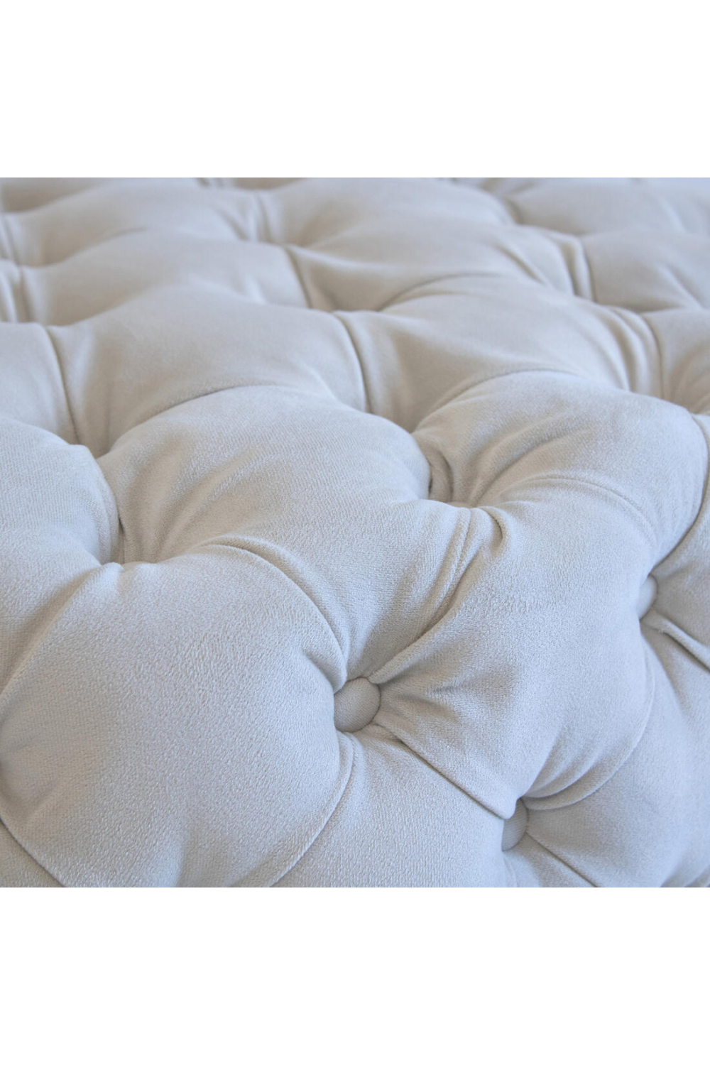 Buttoned Velvet Ottoman | Andrew Martin Rondo | Oroa.com