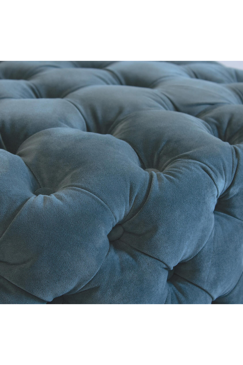 Buttoned Velvet Ottoman | Andrew Martin Rondo | Oroa.com