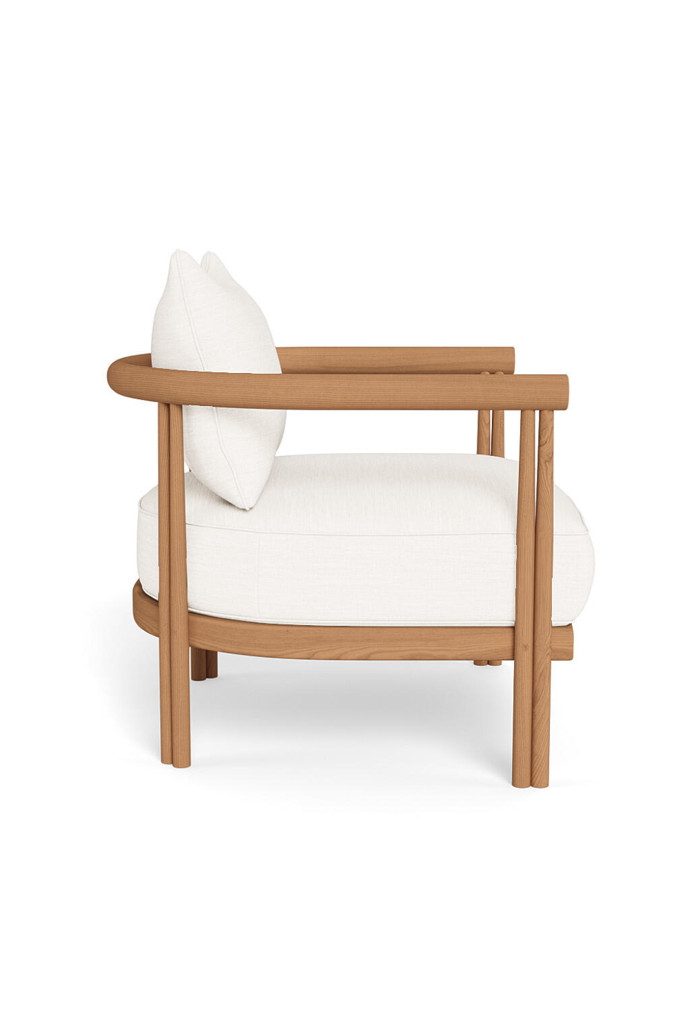 Padded Teak Outdoor Lounge Chair | Andrew Martin Cove | Oroa.com