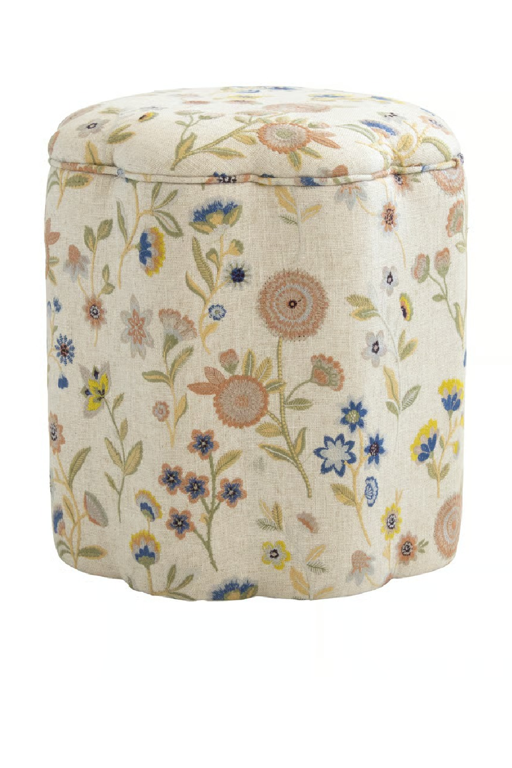 Fabric Upholstered Ottoman | Andrew Martin Daisy | Oroa.com