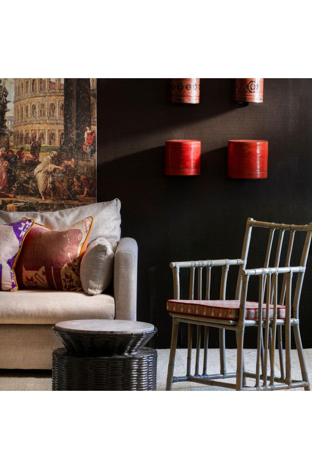 Painted Bamboo Dining Armchair | Andrew Martin Tiberius | Oroa.com