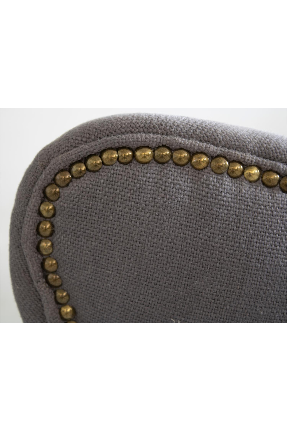 Gray Linen Studded Armchair | Andrew Martin Scholar | Oroa.com