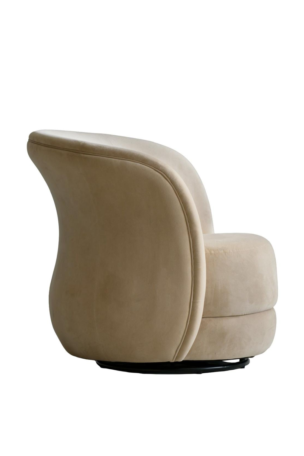 Cream Suede Swivel Armchair | Oroa.com