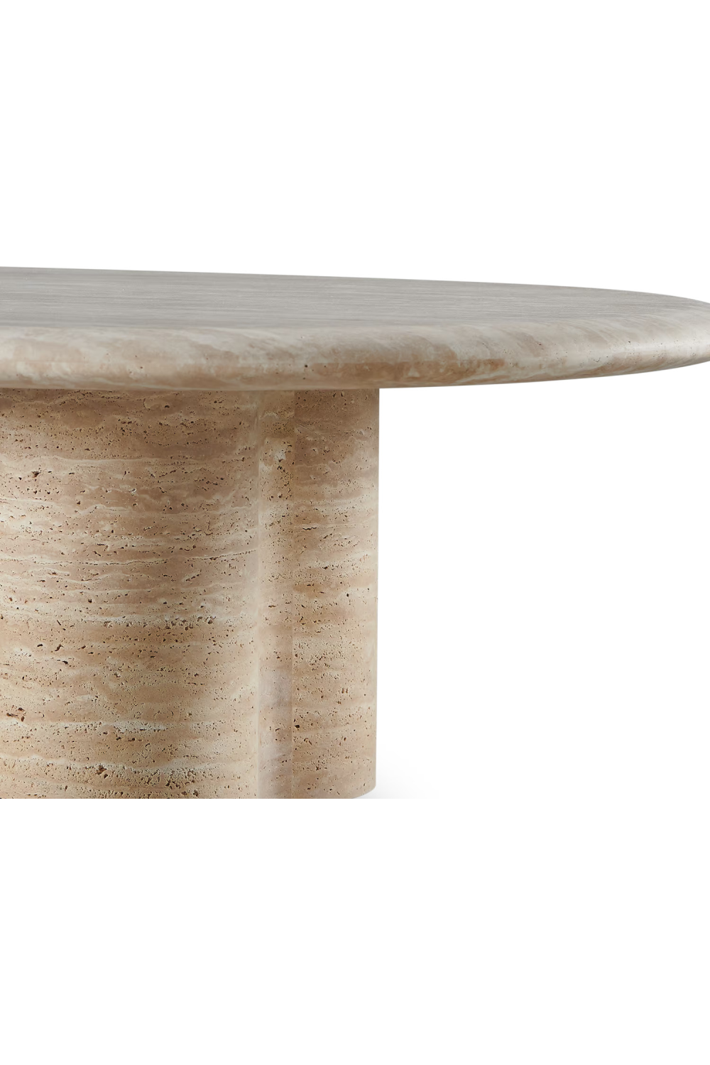 Oval Travertine Outdoor Coffee Table | Andrew Martin Porto | Oroa.com