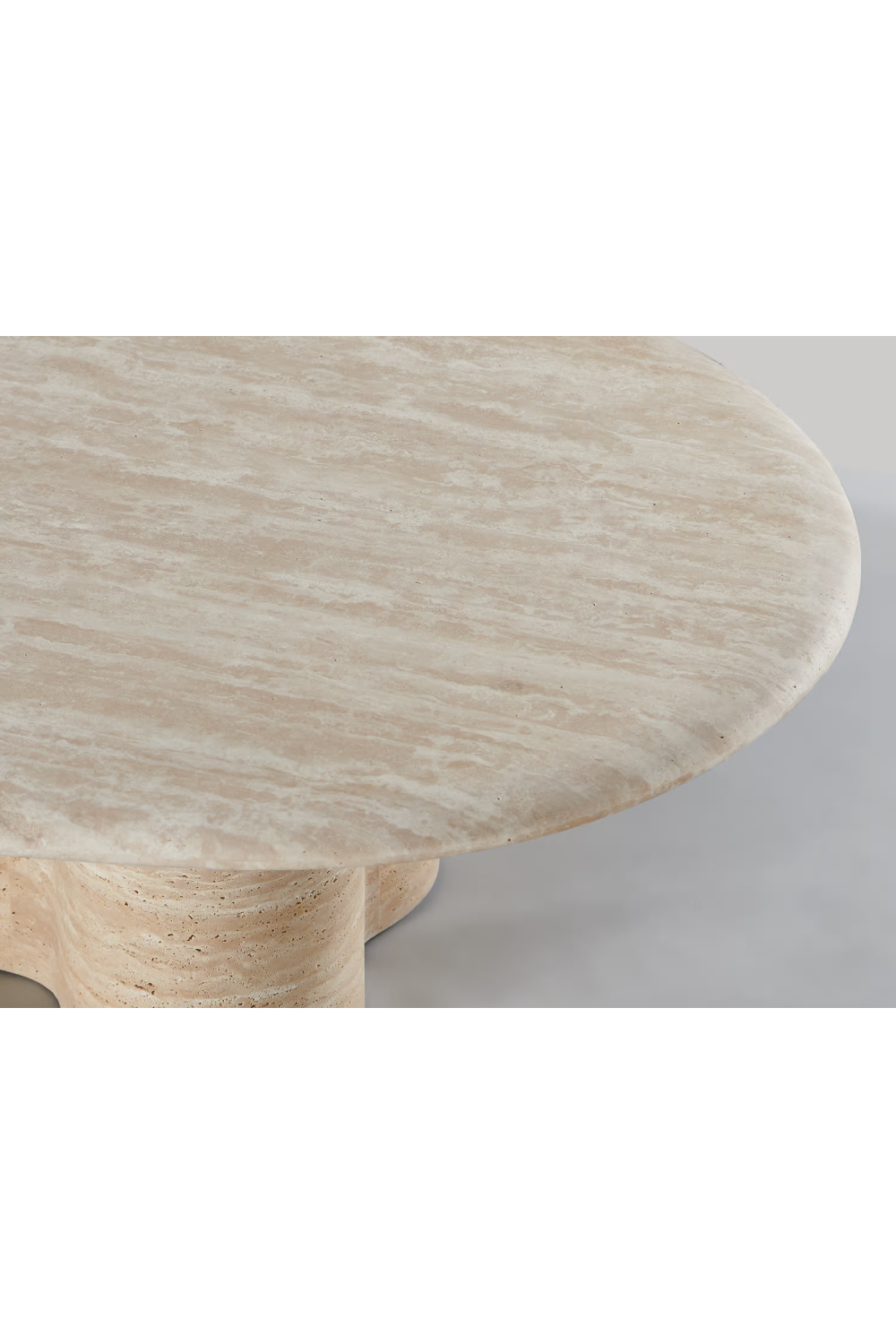 Oval Travertine Outdoor Coffee Table | Andrew Martin Porto | Oroa.com