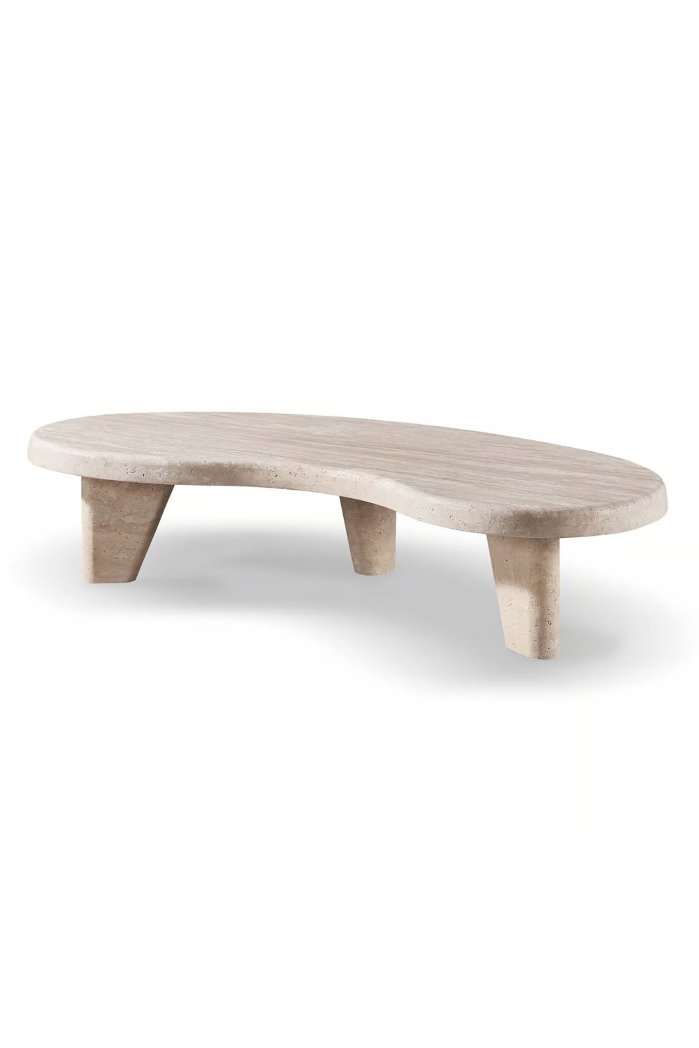 Travertine Curved Coffee Table | Andrew Martin Lucca | Oroa.com
