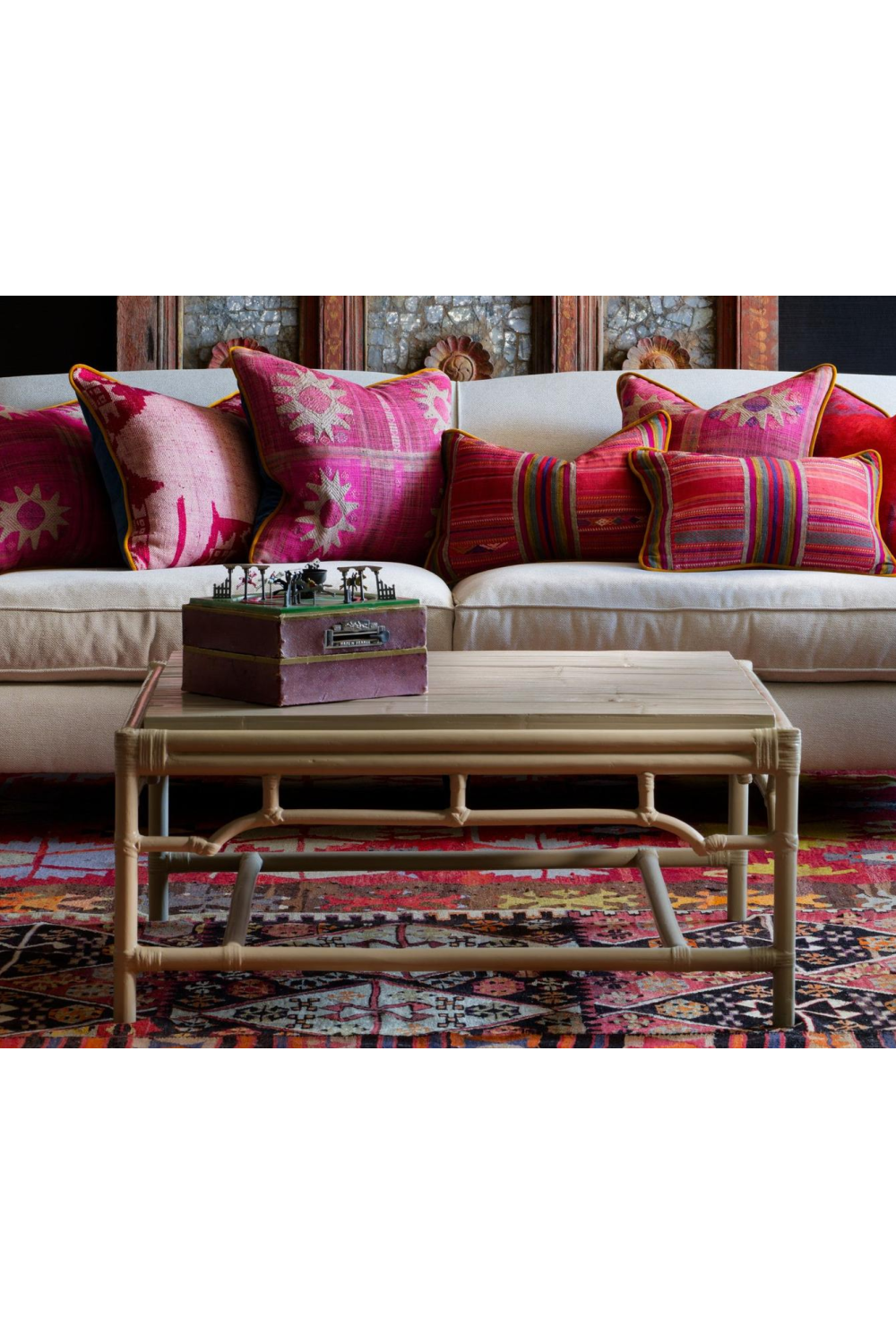 Taupe Bamboo Coffee Table | Andrew Martin Invictus | Oroa.com