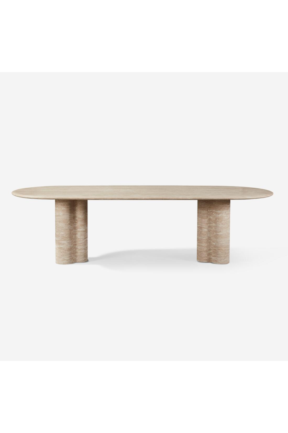 Oval Travertine Outdoor Dining Table | Andrew Martin Porto | Oroa.com