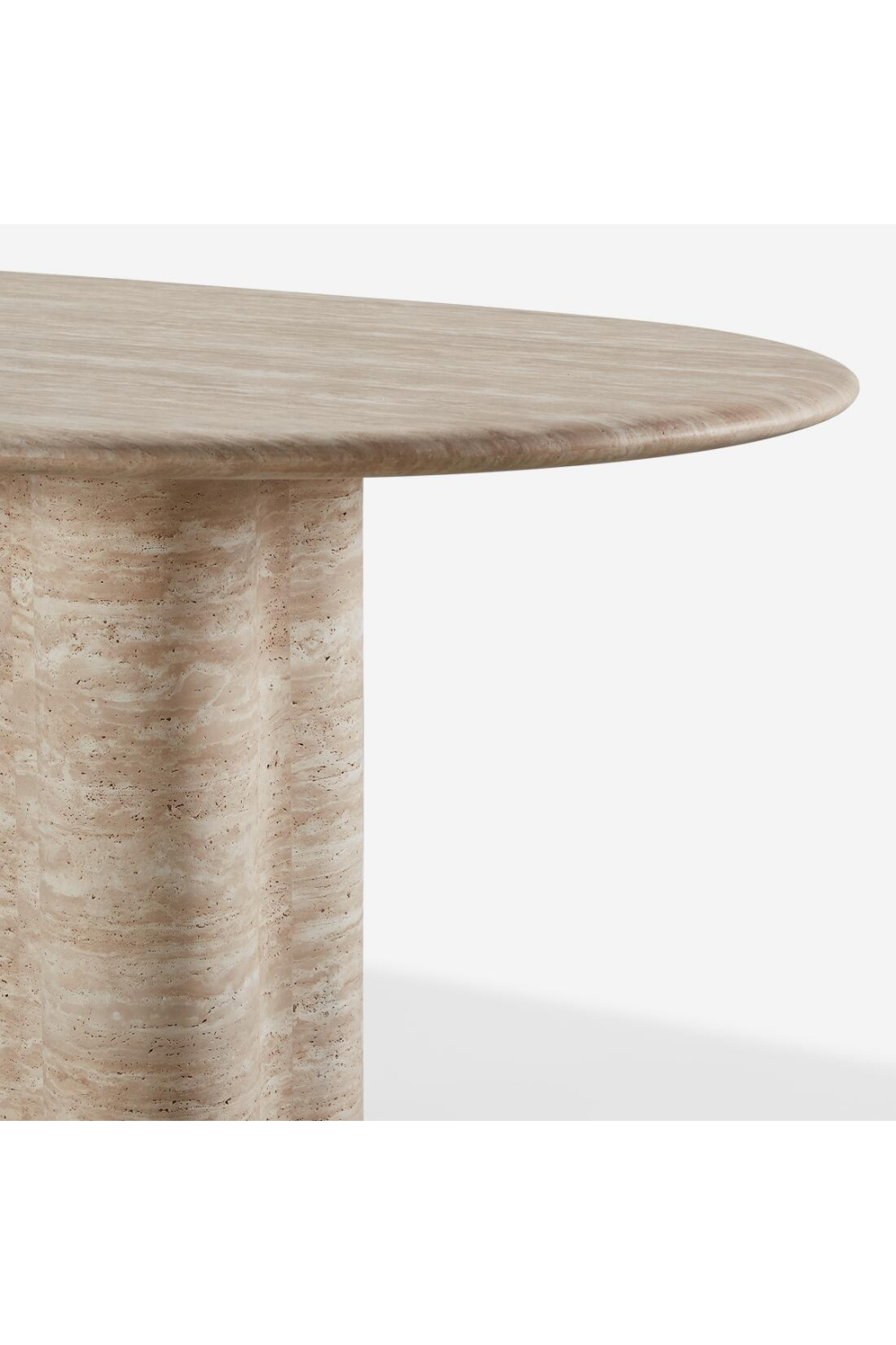 Oval Travertine Outdoor Dining Table | Andrew Martin Porto | Oroa.com