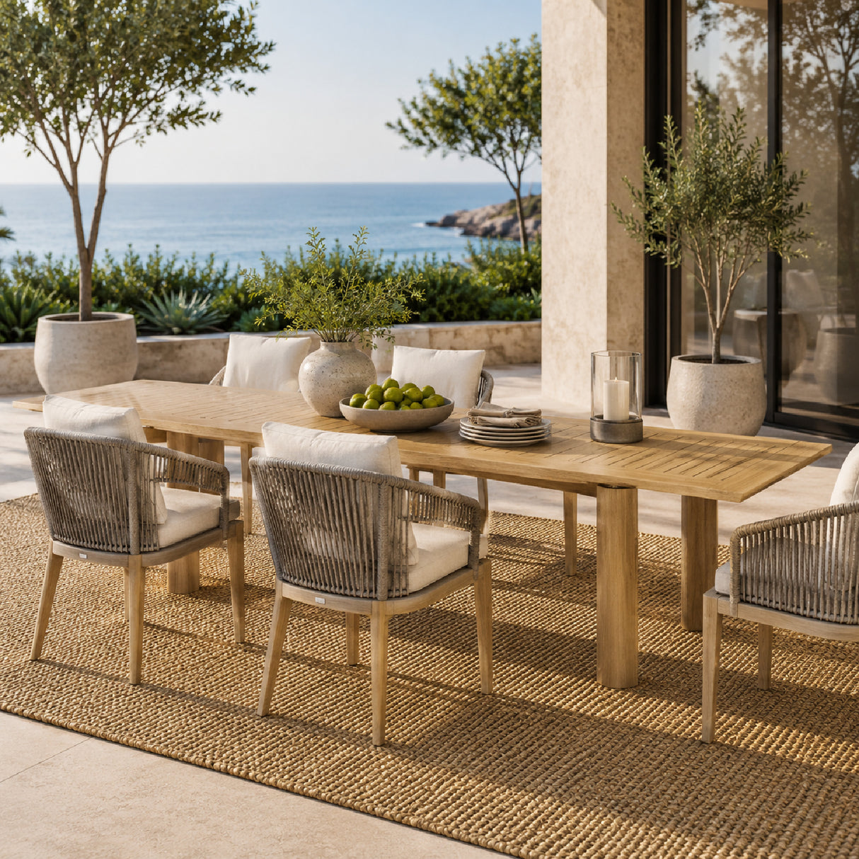Teak Outdoor Extending Dining Table | Oroa.com