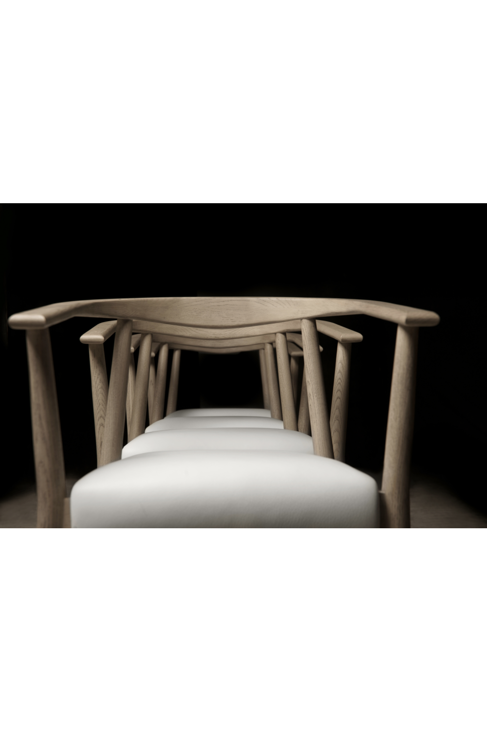 White Leather Upholstered Skandi Dining Chair | Andrew Martin Soho | Oroa.com