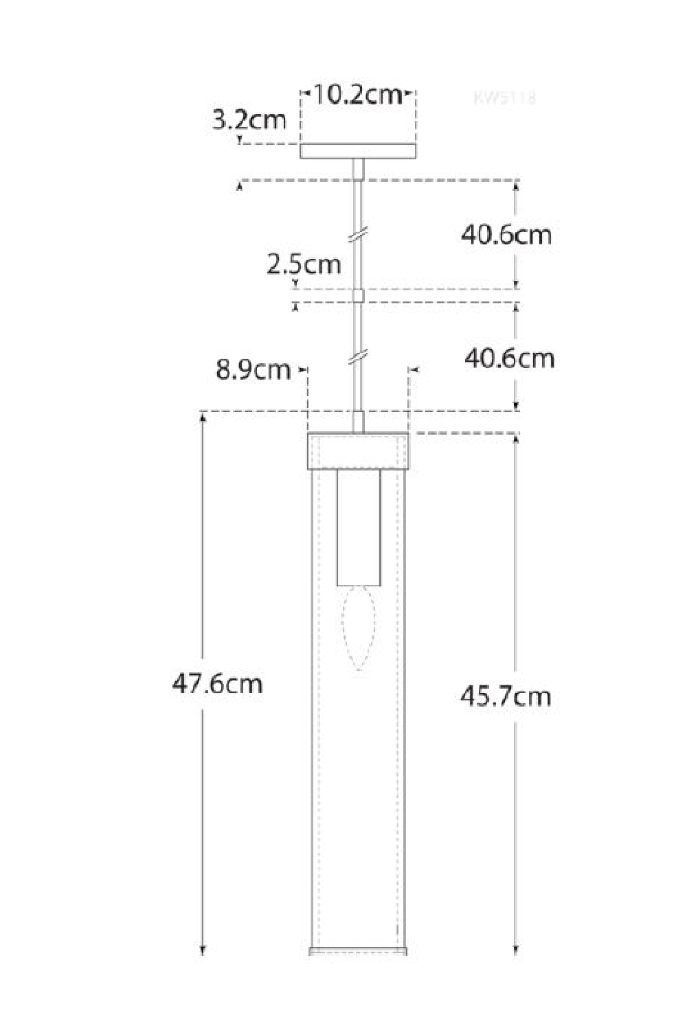 Crackled Glass Tube Pendant Light | Andrew Martin Liaison | Oroa.com