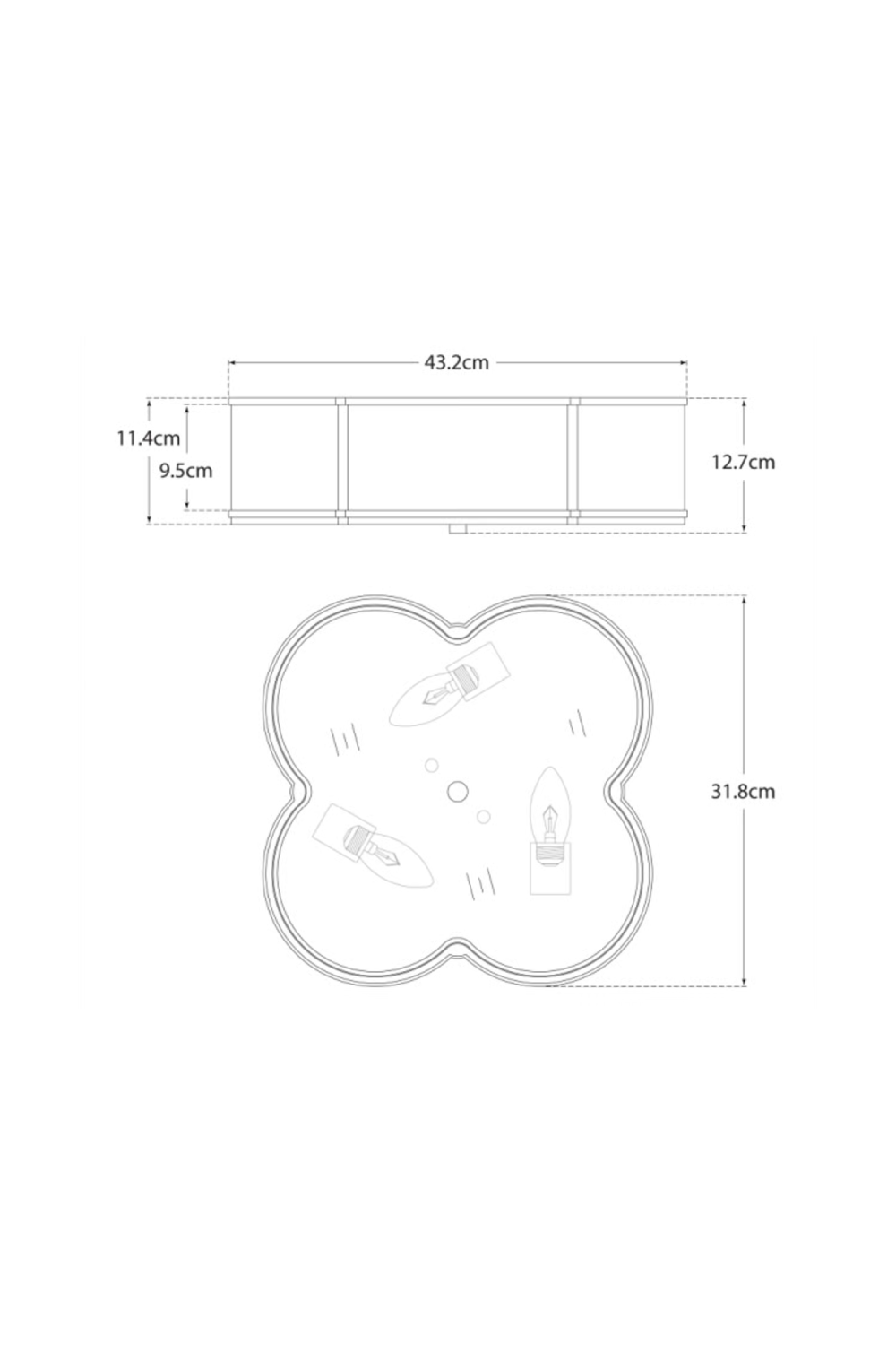 Clover-Shaped Ceiling Lamp | Andrew Martin Basil | Oroa.com
