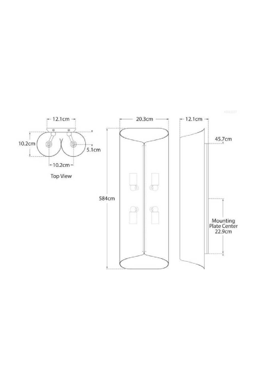 Minimalist Gold Interior Wall Lamp | Andrew Martin Selfoss