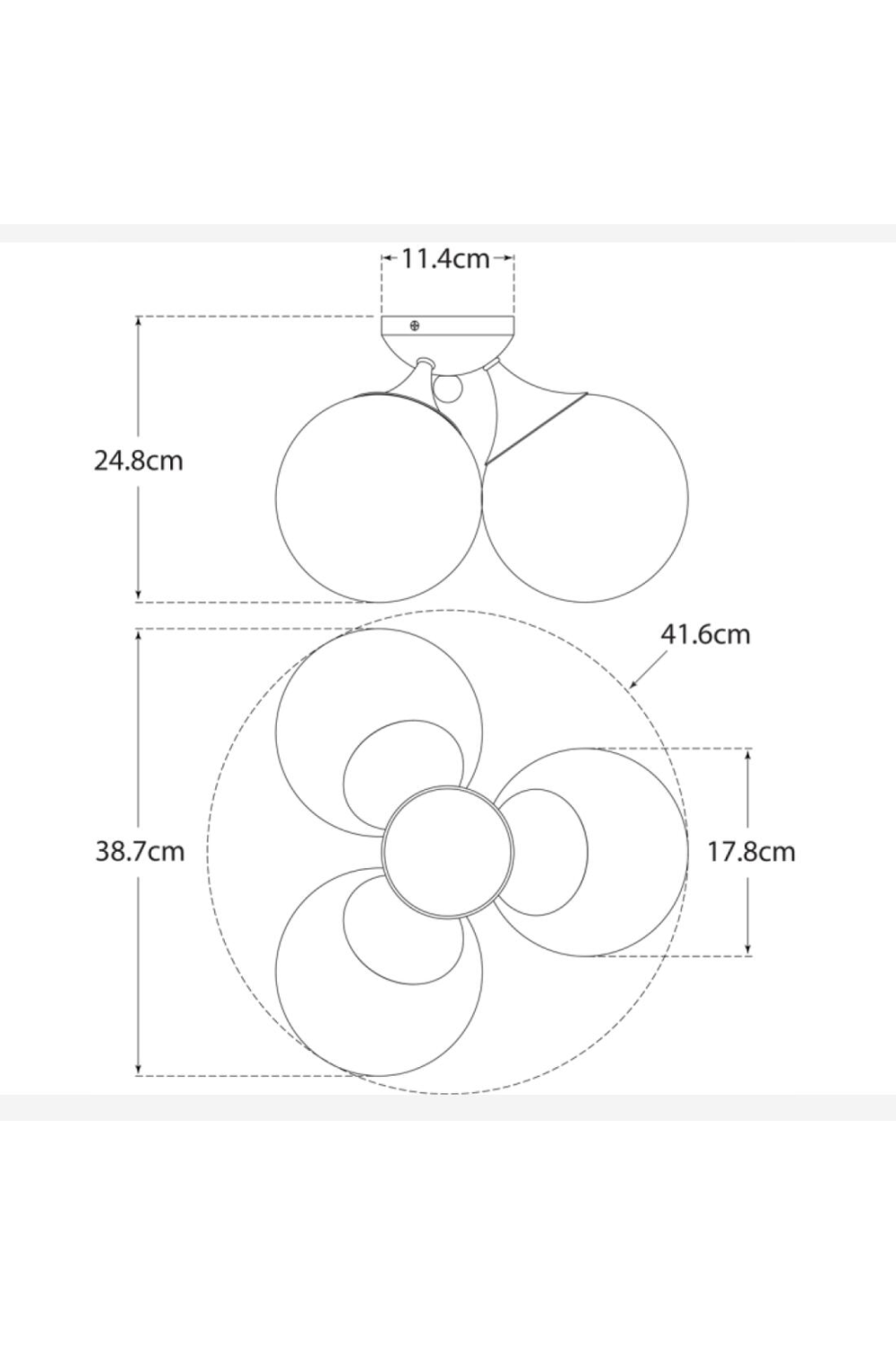 Triple Glass Globes Ceiling Lamp | Andrew Martin Cristol | Oroa.com