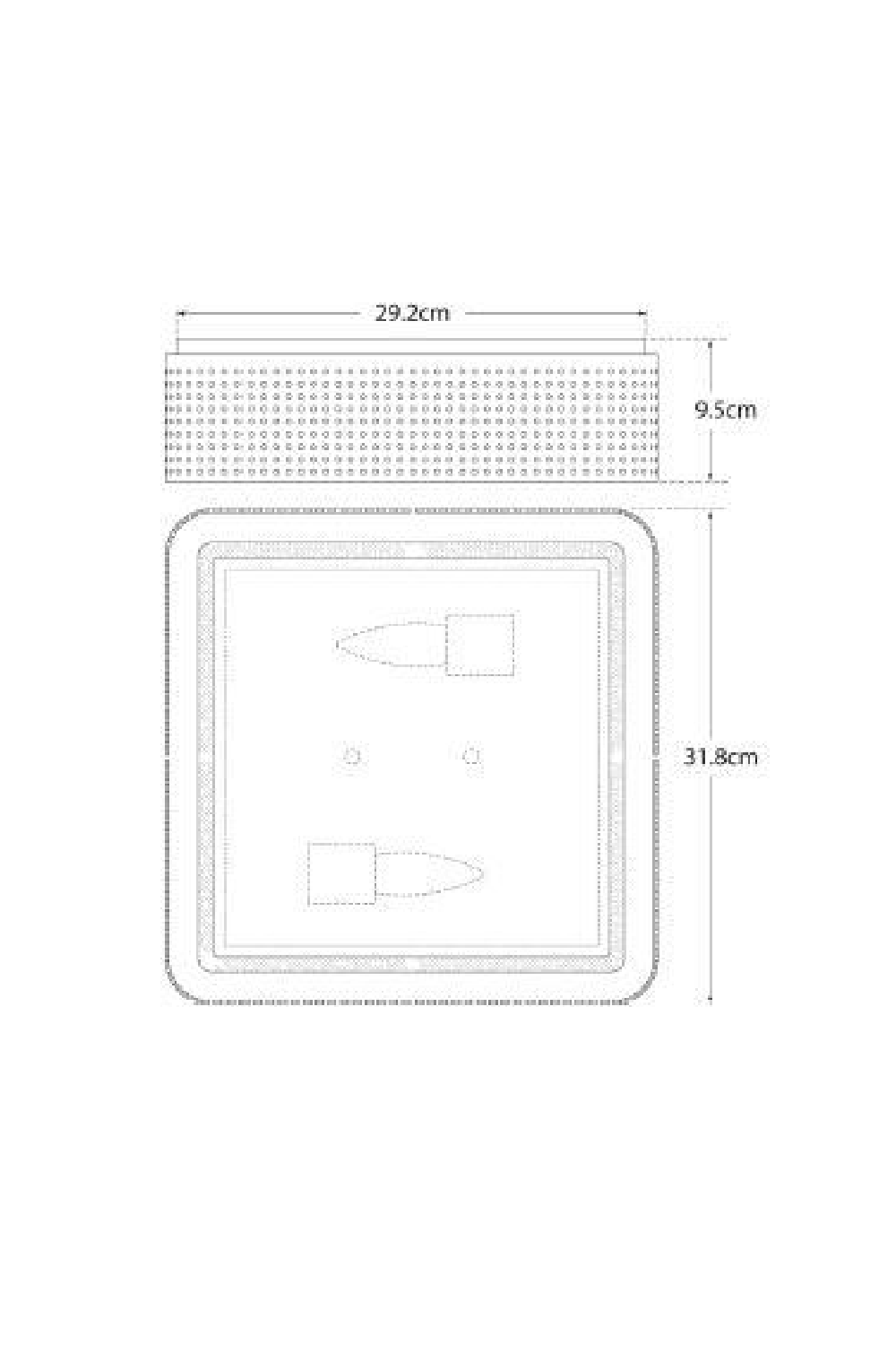Perforated Square Ceiling Lamp | Andrew Martin Precision | Oroa.com