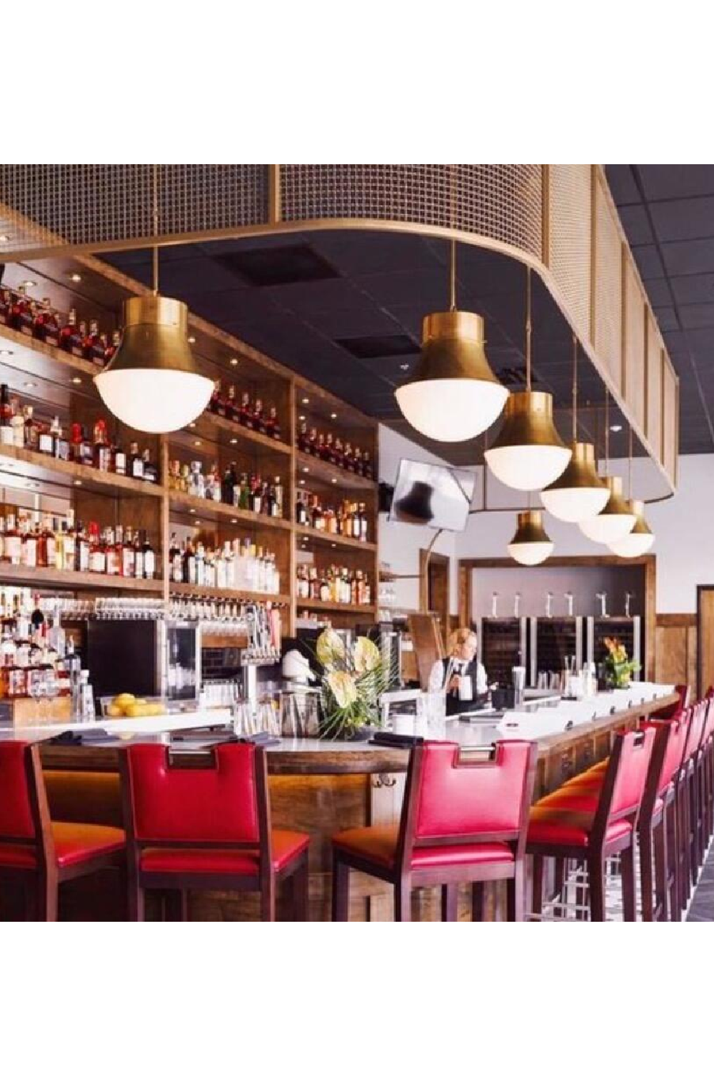 Curved Metal Pendant Lamp | Andrew Martin Precision | Oroa.com