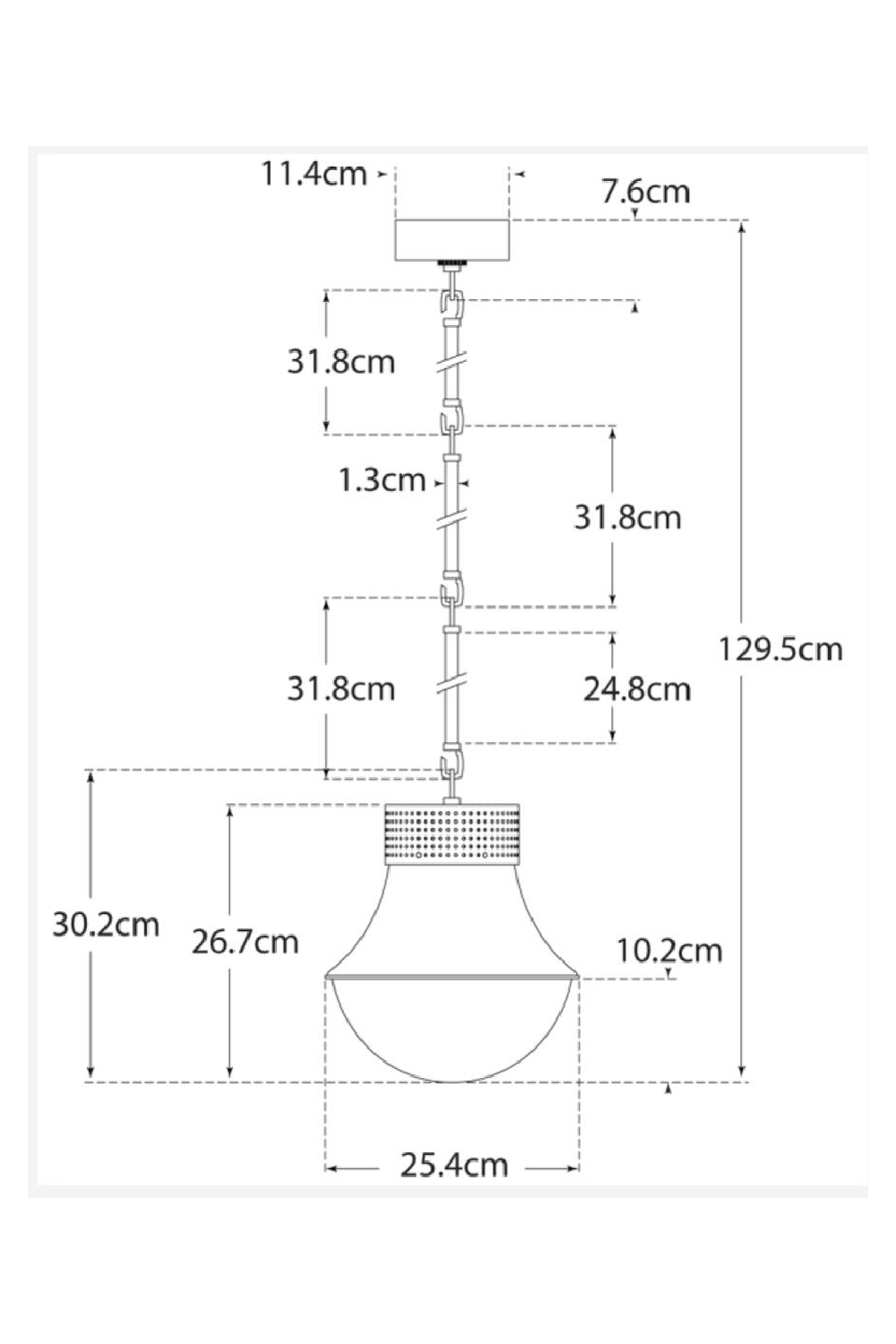 Curved Metal Pendant Lamp | Andrew Martin Precision | Oroa.com