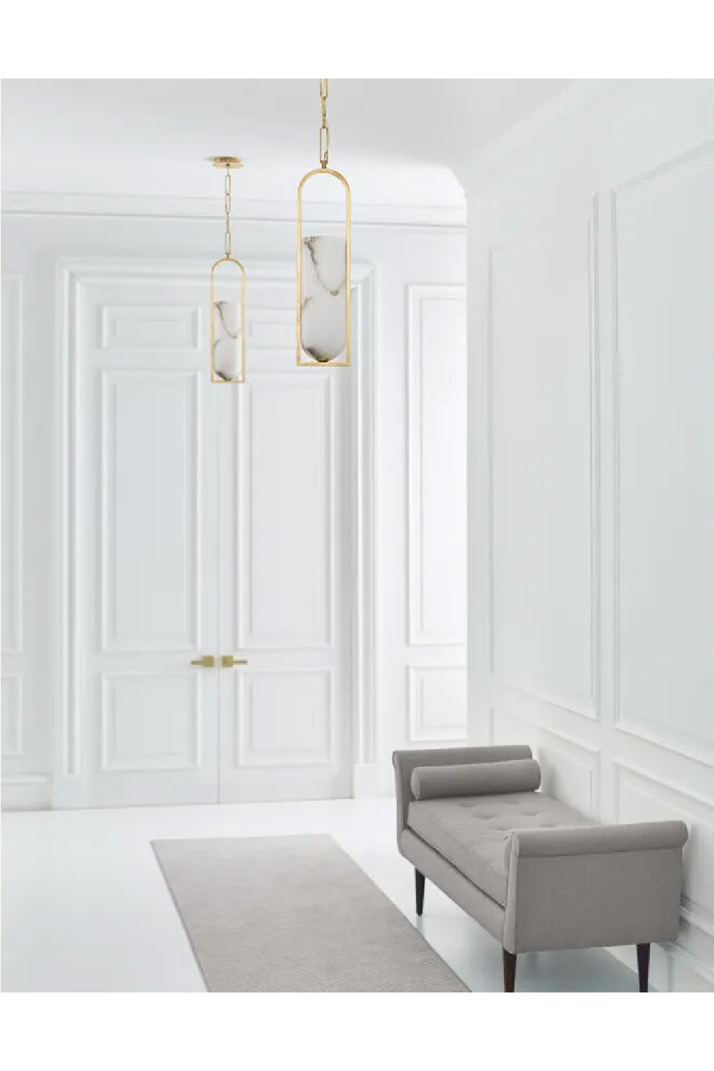 Elongated Alabaster Pendant Lamp | Andrew Martin Melange | Oroa.com