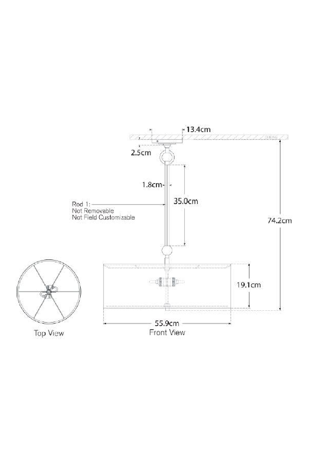 White Linen Shade Ceiling Lamp | Andrew Martin Reed | Oroa.com