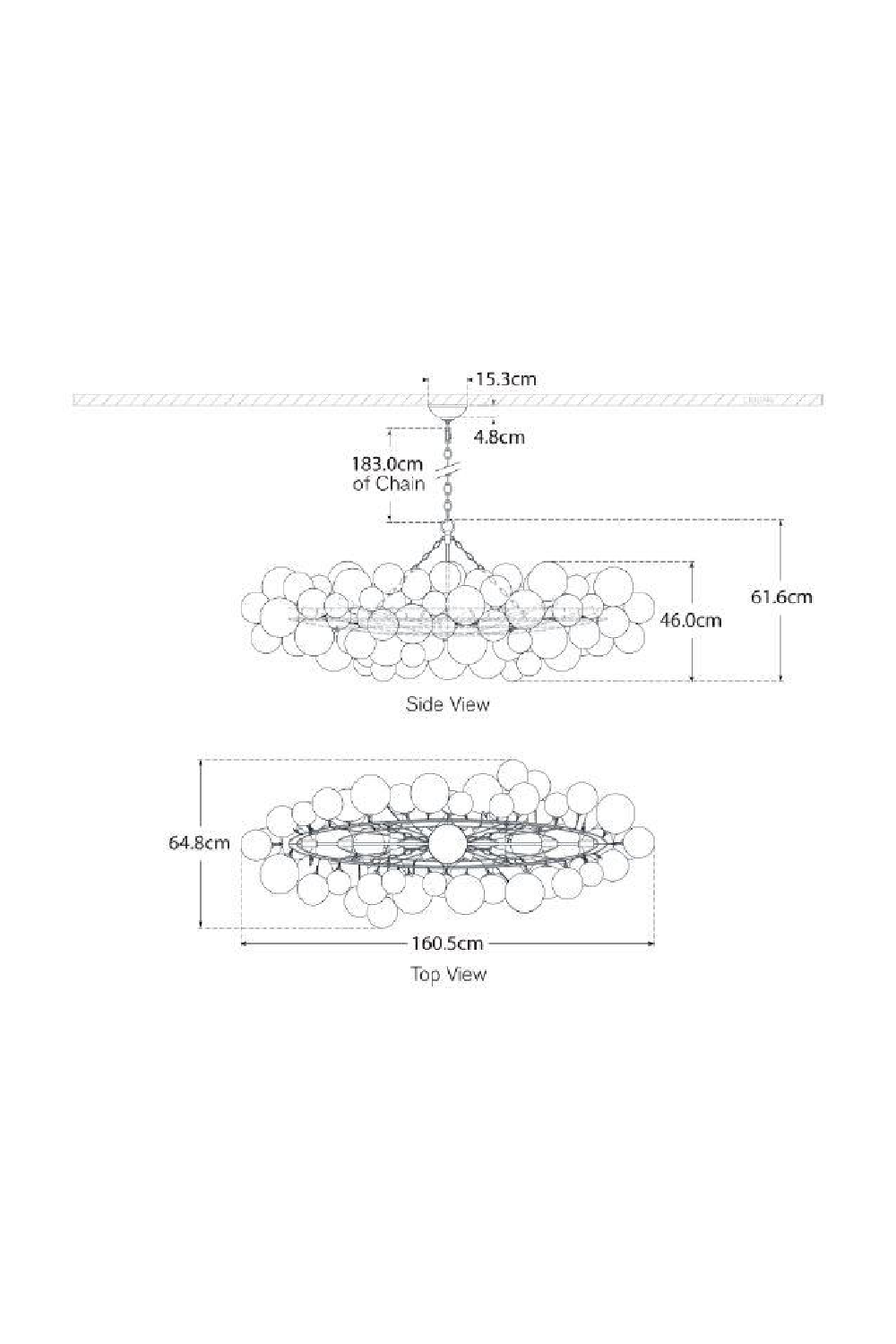 Swirl Patterned Glass Orbs Chandelier | Andrew Martin Talia | Oroa.com