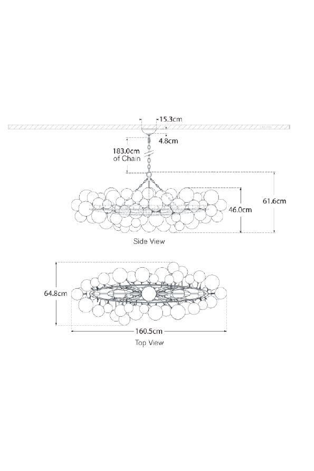 Swirl Patterned Glass Orbs Chandelier | Andrew Martin Talia | Oroa.com