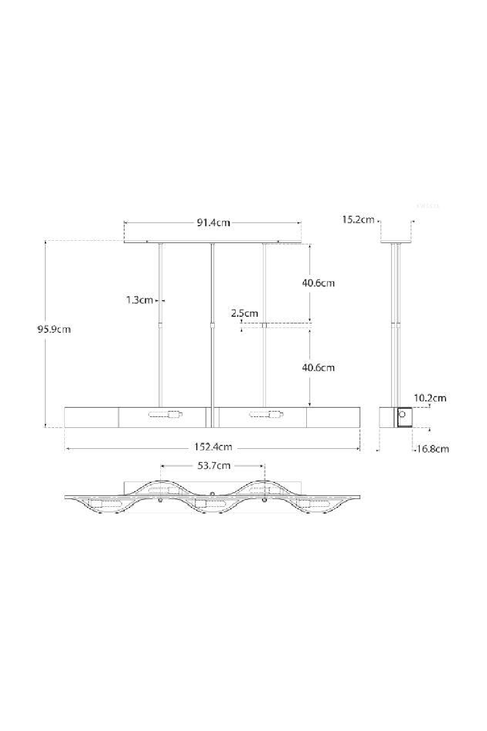 Curved Linear Pendant Lamp | Andrew Martin Avant | Oroa.com