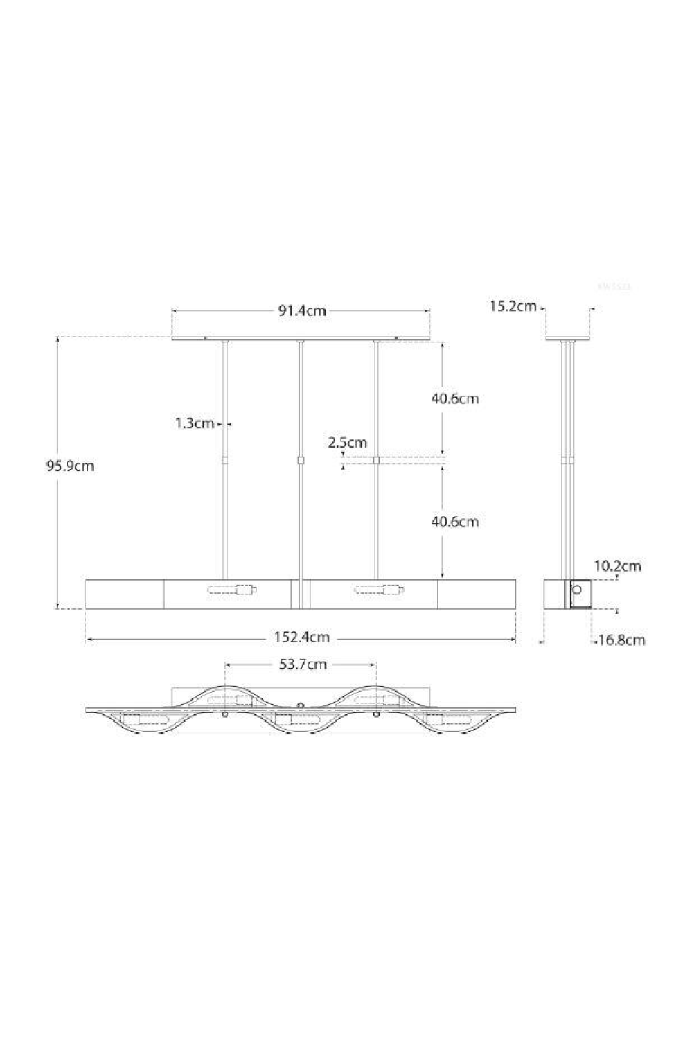 Curved Linear Pendant Lamp | Andrew Martin Avant | Oroa.com
