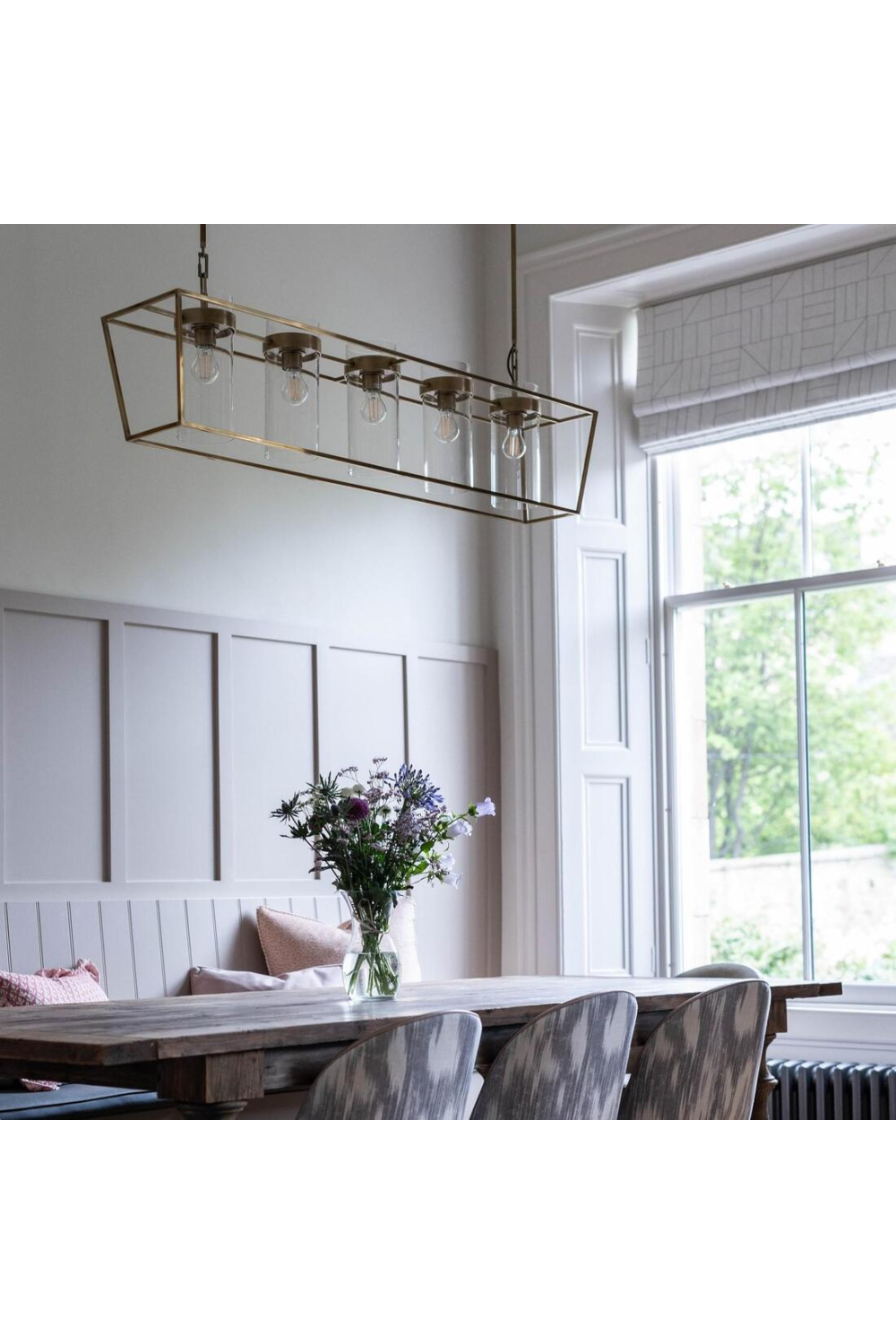 5-Light Linear Pendant Lamp | Andrew Martin Presidio | Oroa.com