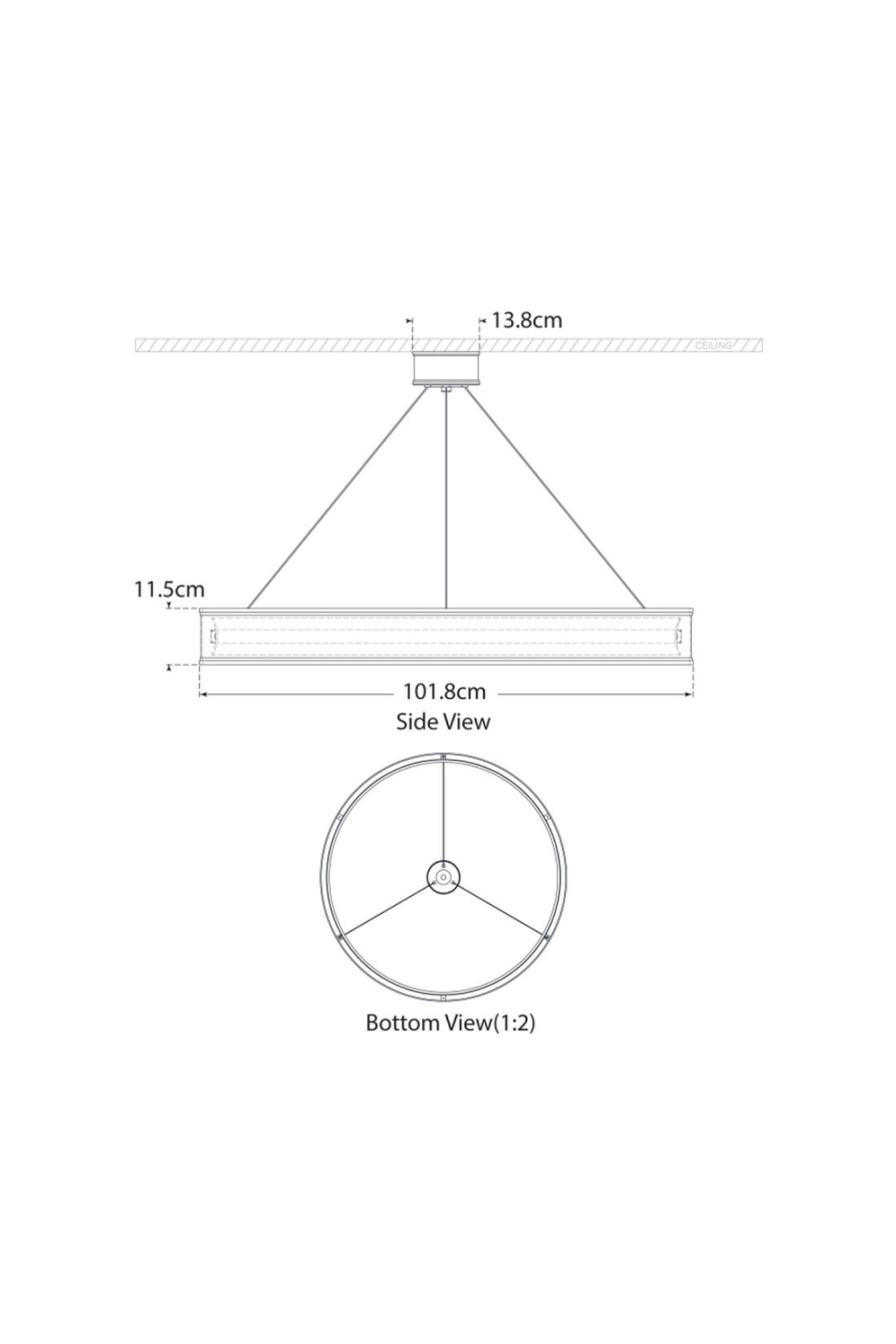 Metal Ring Chandelier | Andrew Martin Connery | Oroa.com