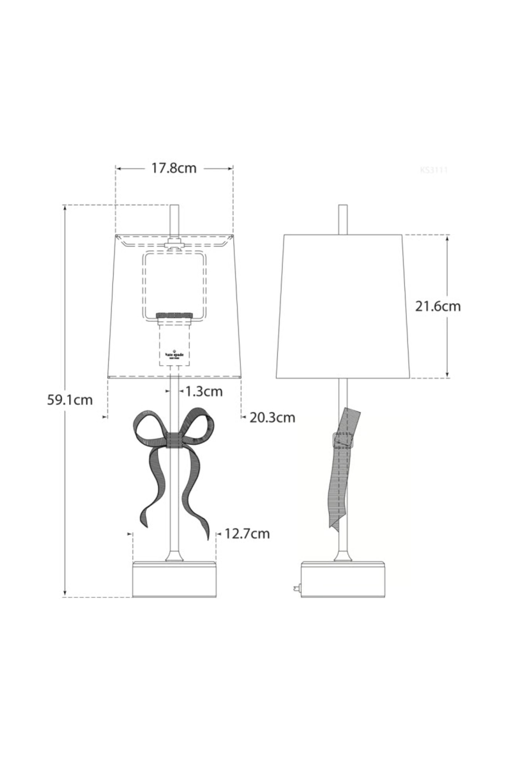 Bow Embellished Table Lamp | Andrew Martin Ellery | Oroa.com