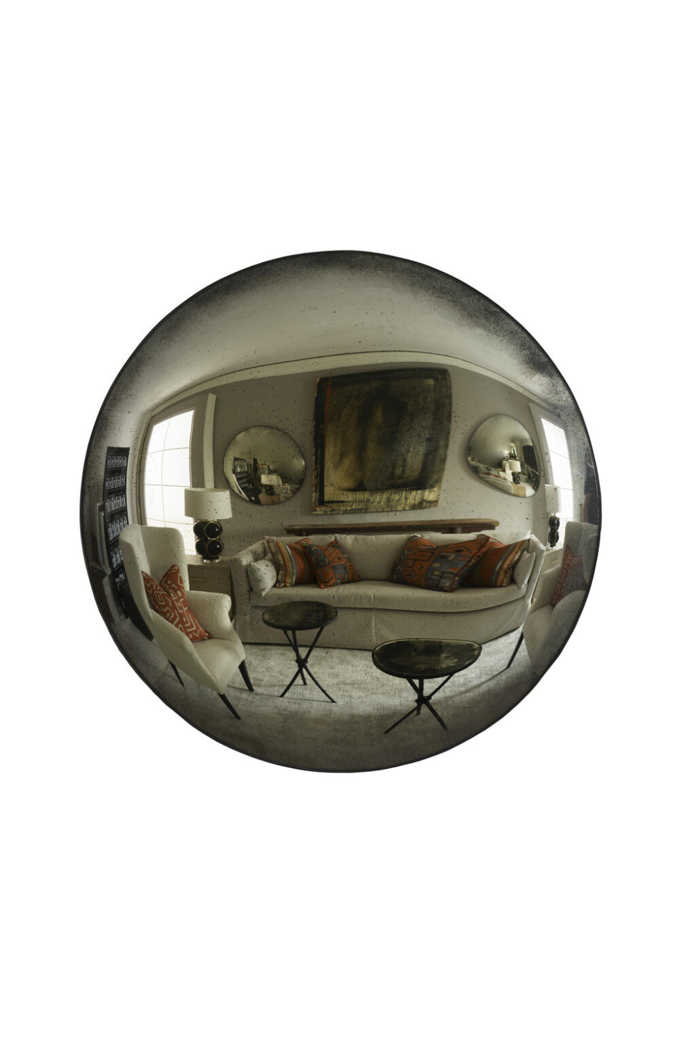 Silver Decorative Convex Mirror | Andrew Martin Richmond | Oroa.com