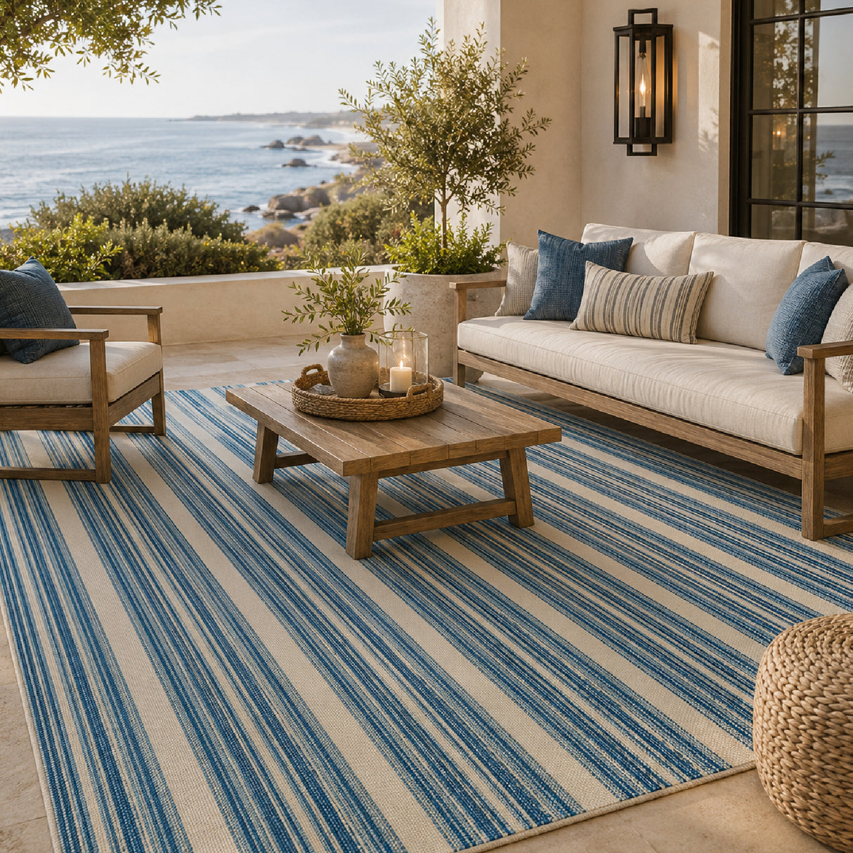 Block Stripes Area Outdoor Rug | Oroa.com