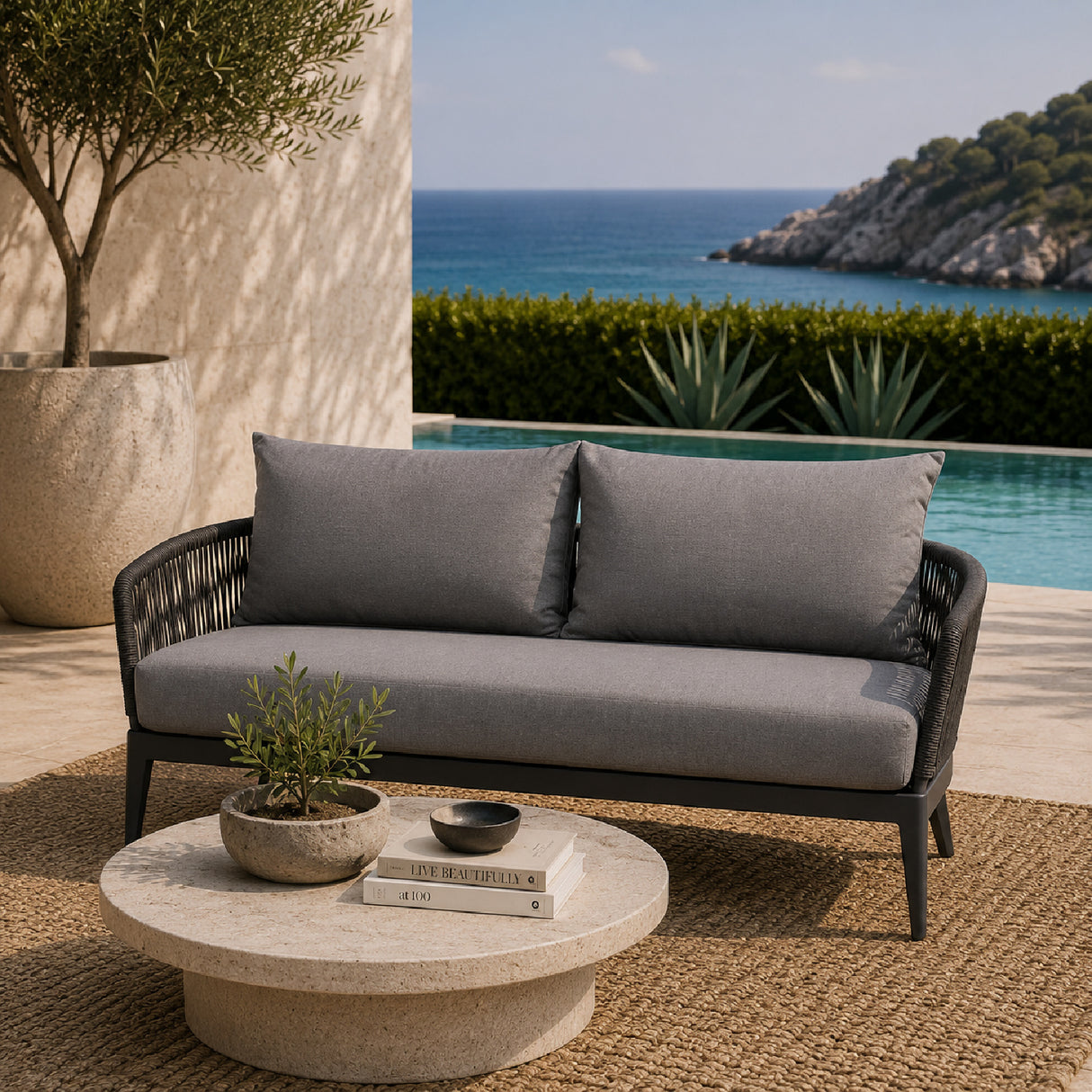 Curved Modern Outdoor Sofa | Oroa.com