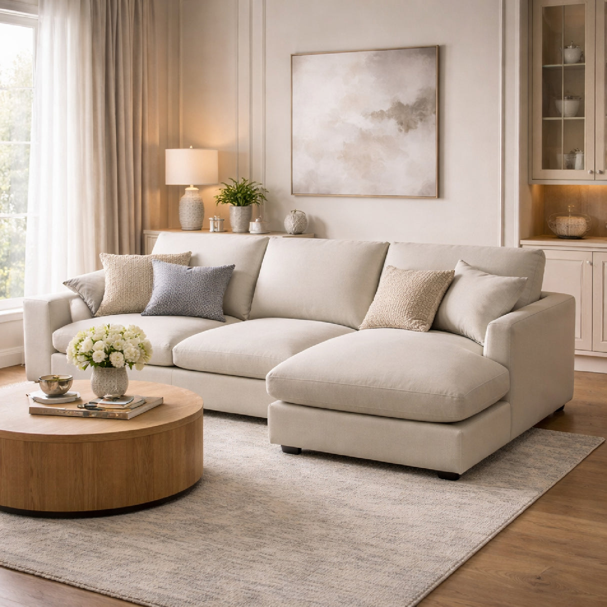 Gray Corner Sofa with Chaise | Oroa.com