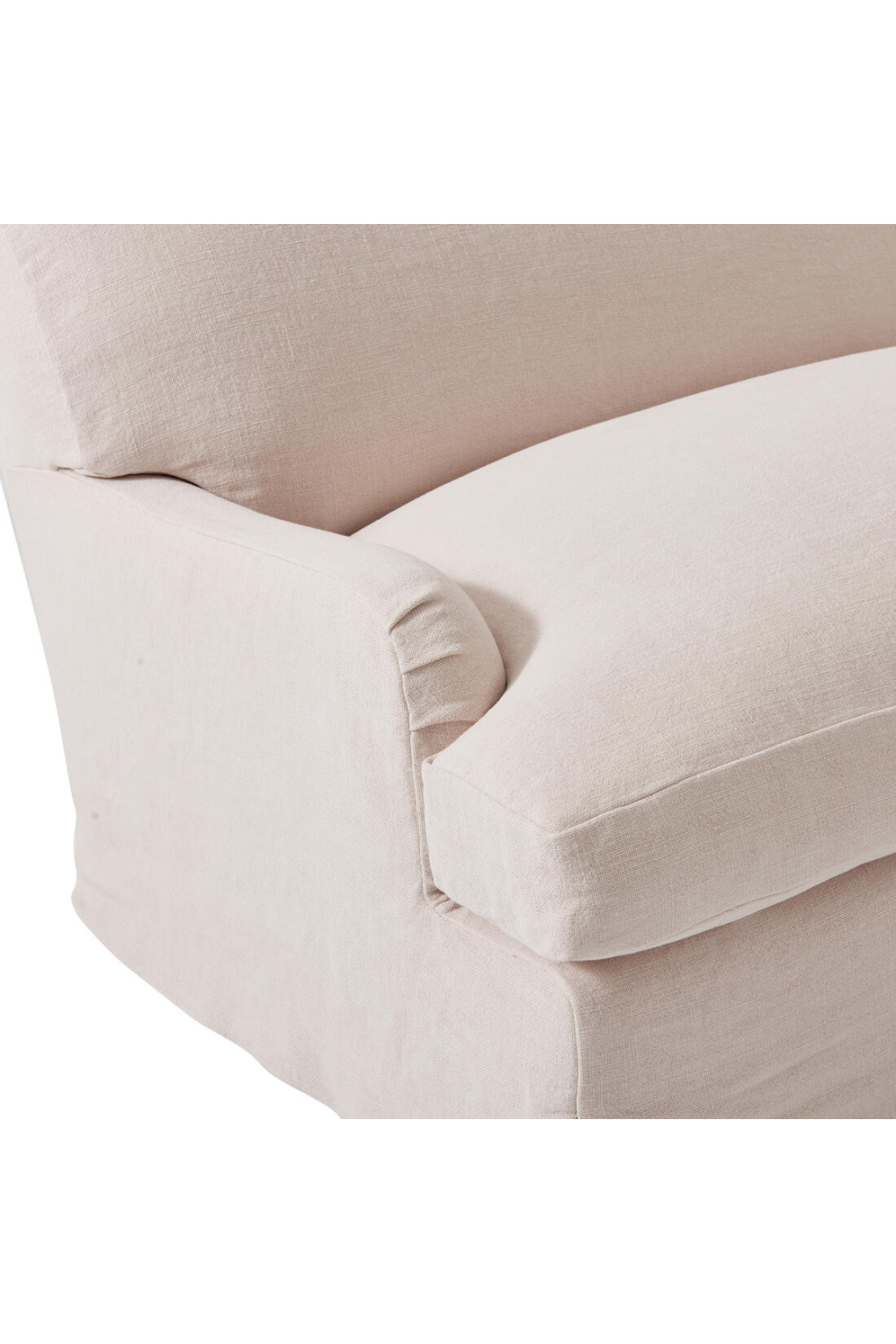 Beige Linen Curved Sofa | Andrew Martin Lady May | Oroa.com