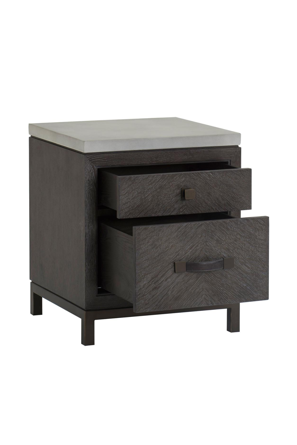 Dark Oak 2-Drawer Bedside Table | Andrew Marti.comn Emerson | Oroa.com