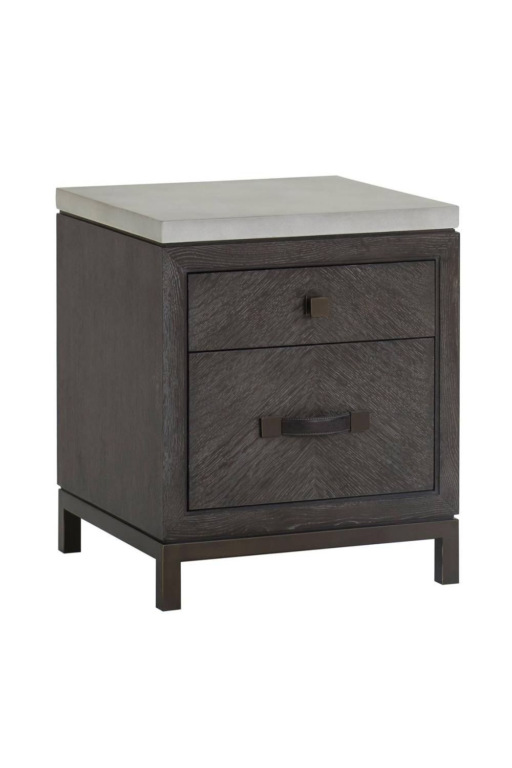 Dark Oak 2-Drawer Bedside Table | Andrew Marti.comn Emerson | Oroa.com