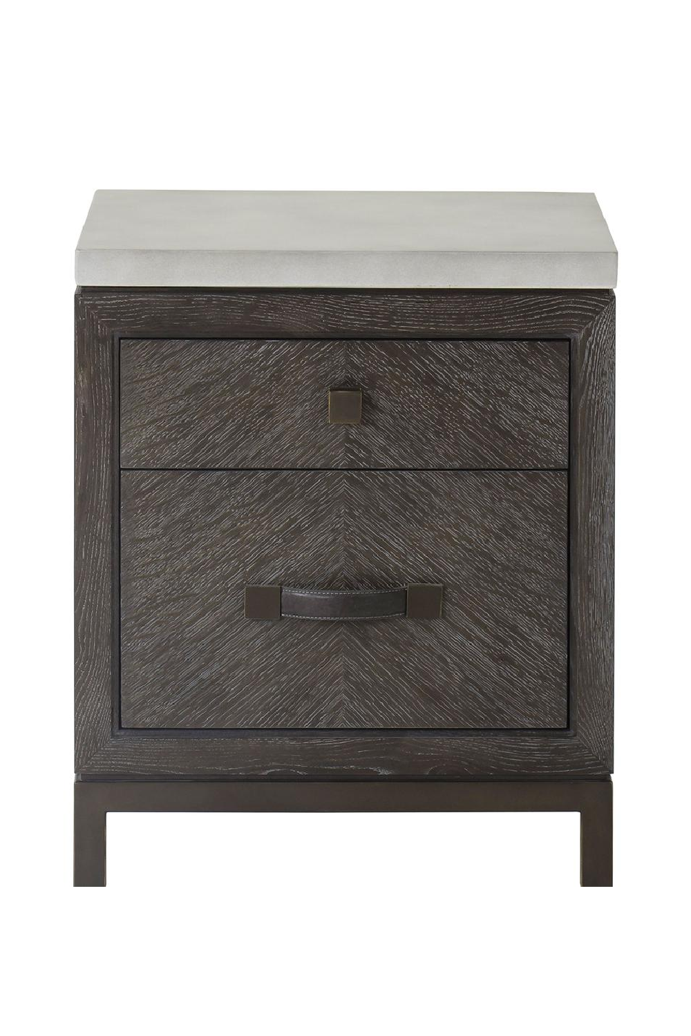 Dark Oak 2-Drawer Bedside Table | Andrew Marti.comn Emerson | Oroa.com