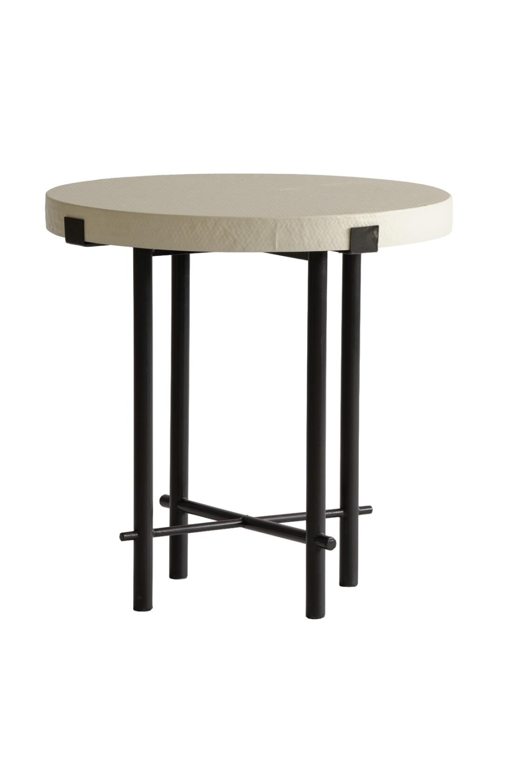 Cream Linen Side Table | Andrew Martin Hercules | Oroa.com