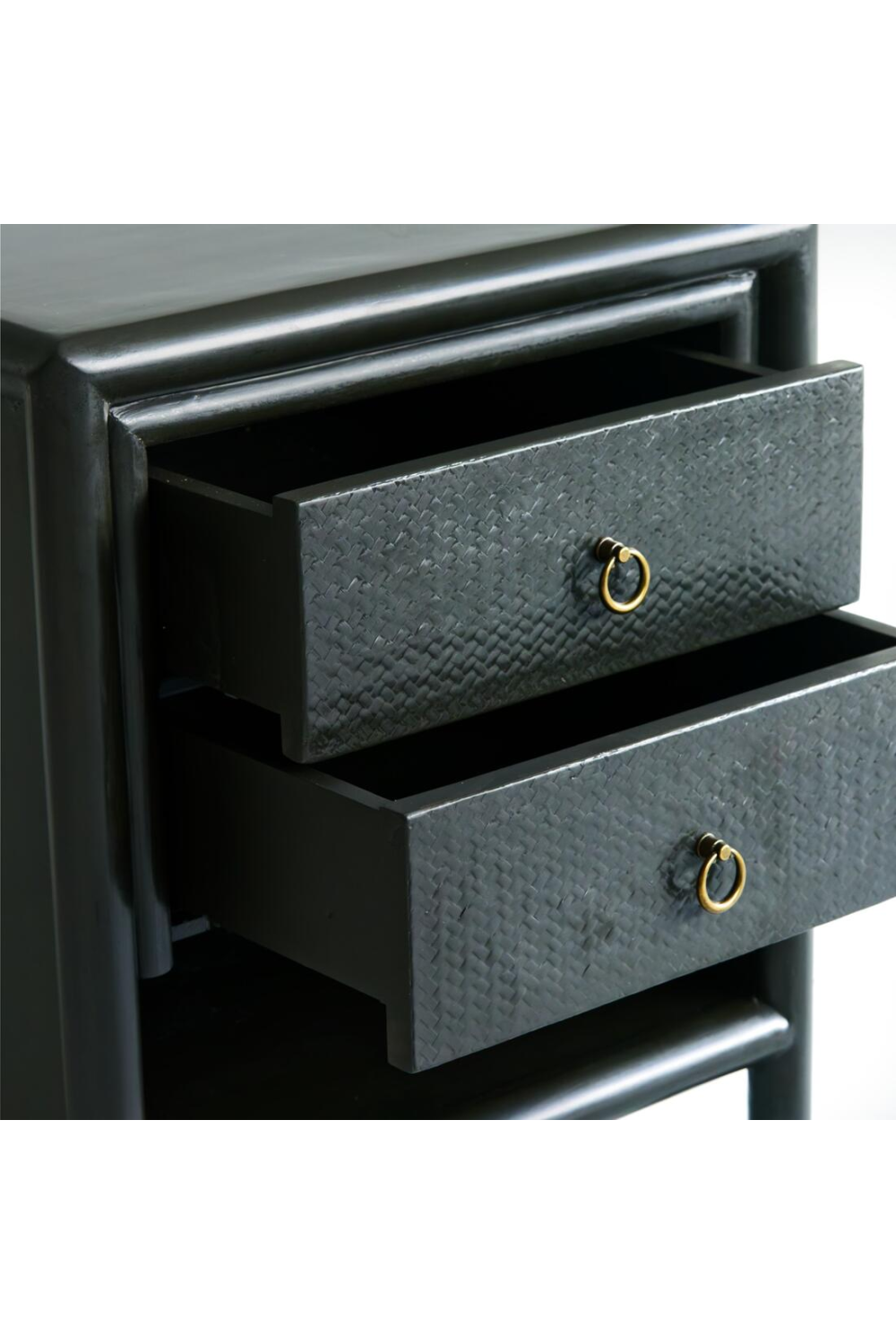 Black 2-Drawer Nightstand | Andrew Martin Concordia | Oroa.com
