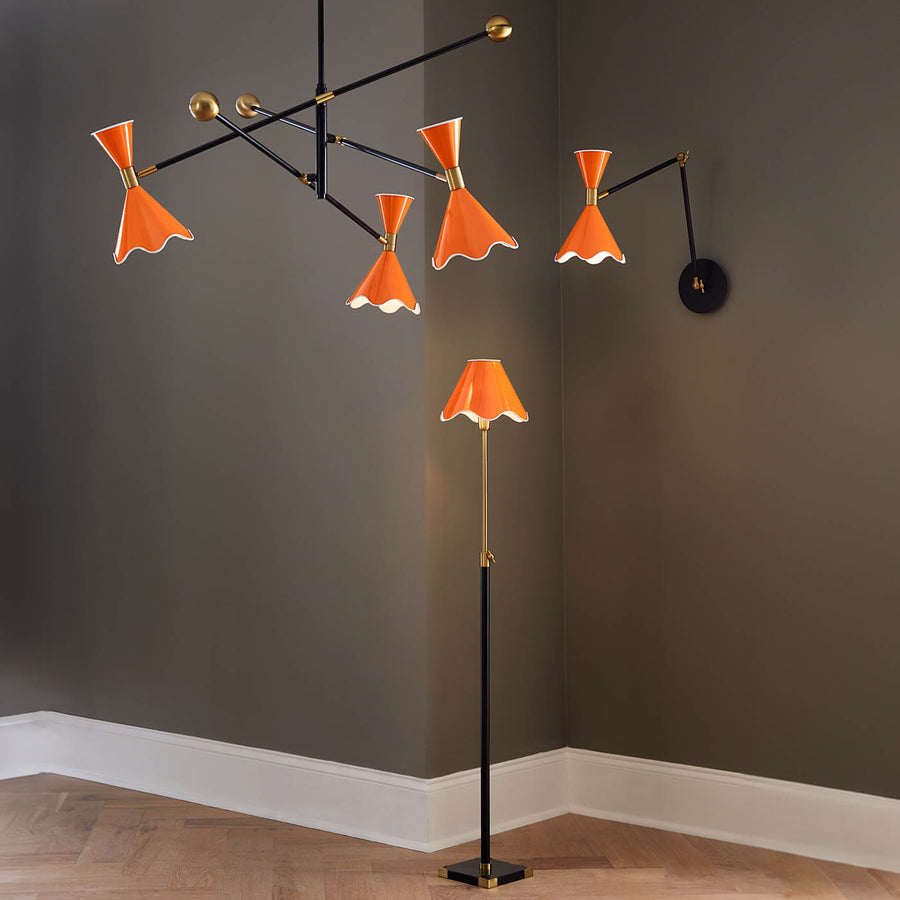 Orange Shade Articulating Floor Lamp | Jonathan Adler Ripple | Oroa.com
