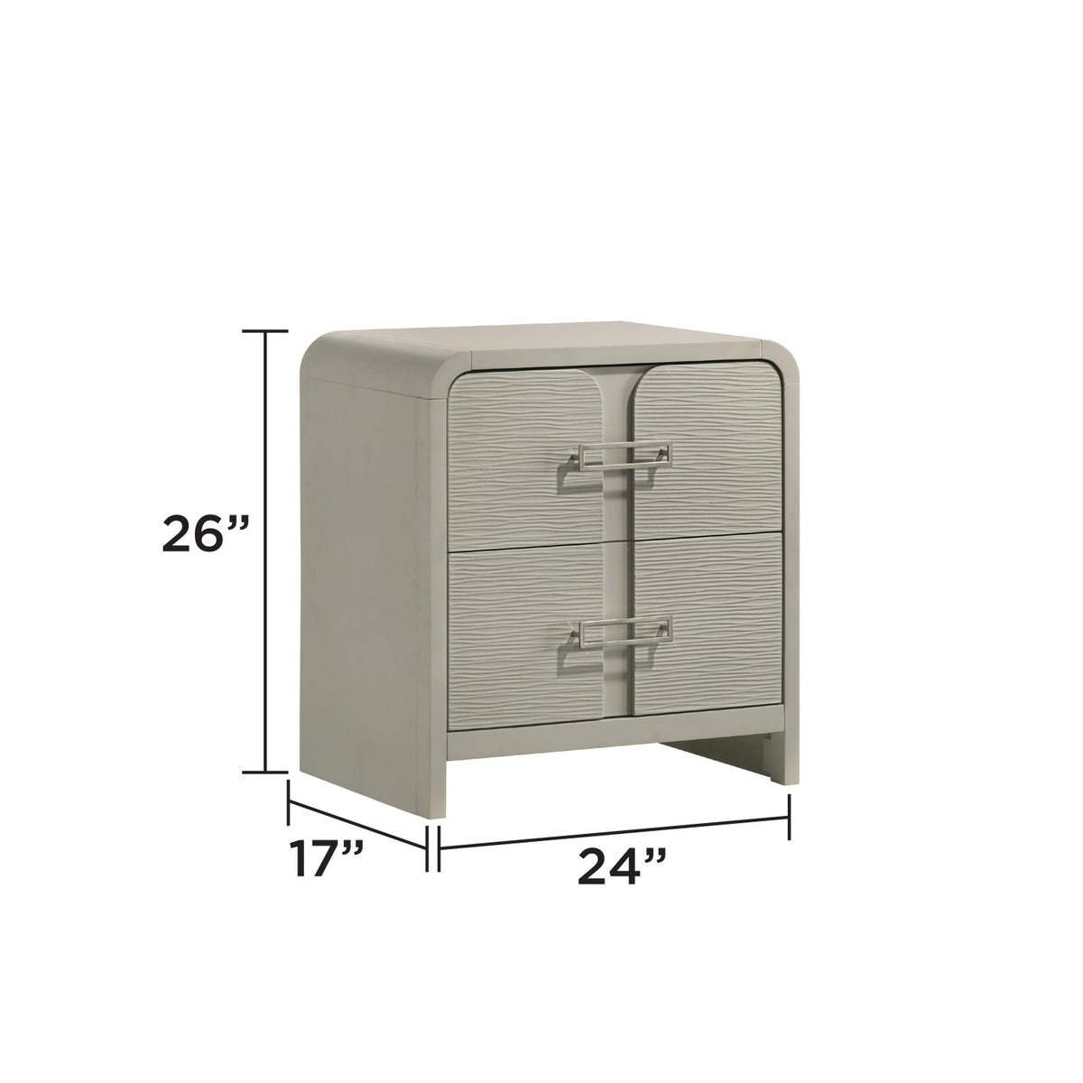Aria Modern 2-Drawer Nightstand | OROA
