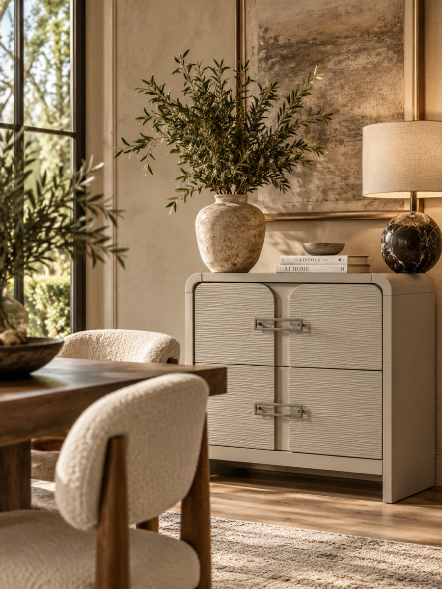 Aria Modern 2-Drawer Nightstand | OROA
