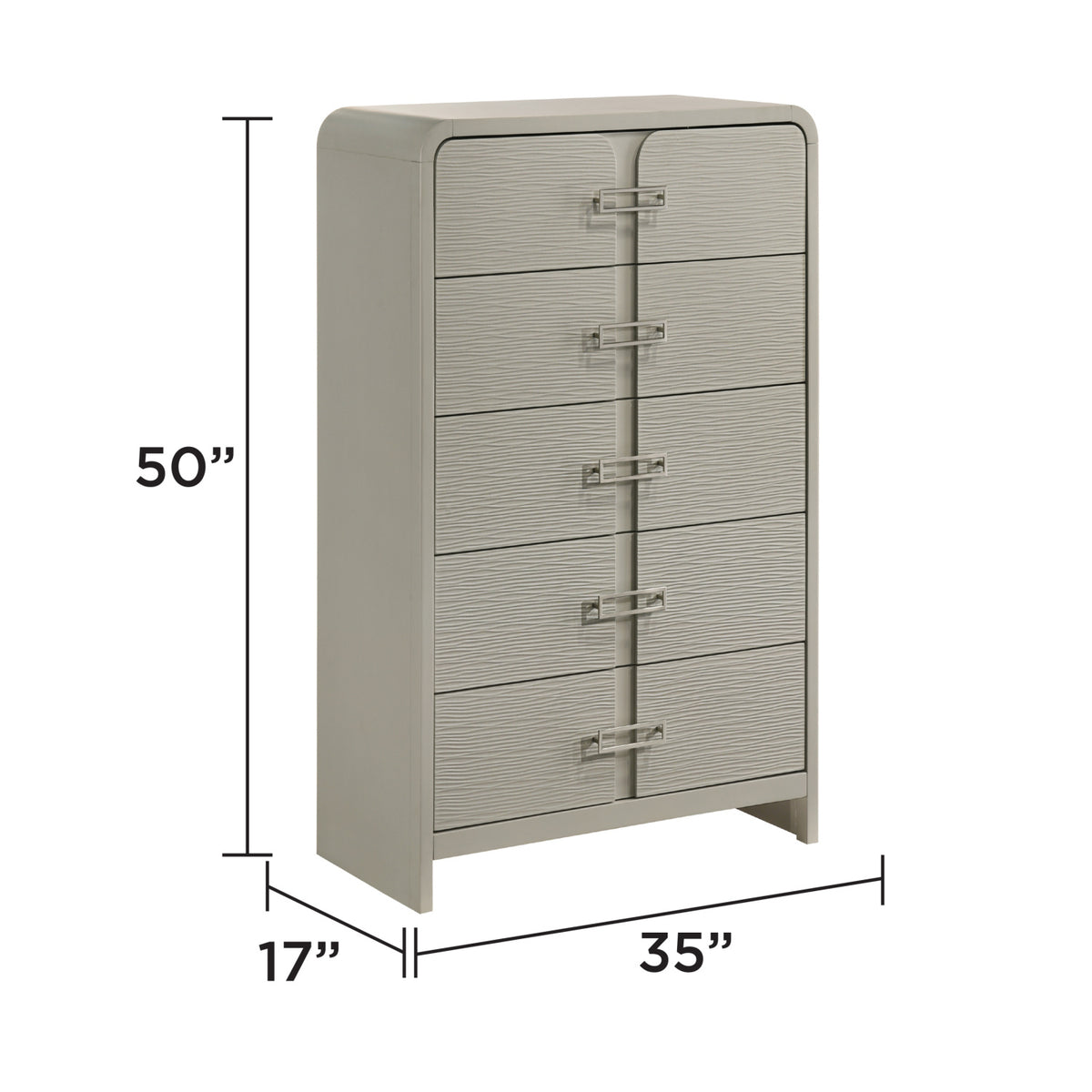 Modern European furniture - Aria Contemporary 5-Drawer Chest - www.oroa.com