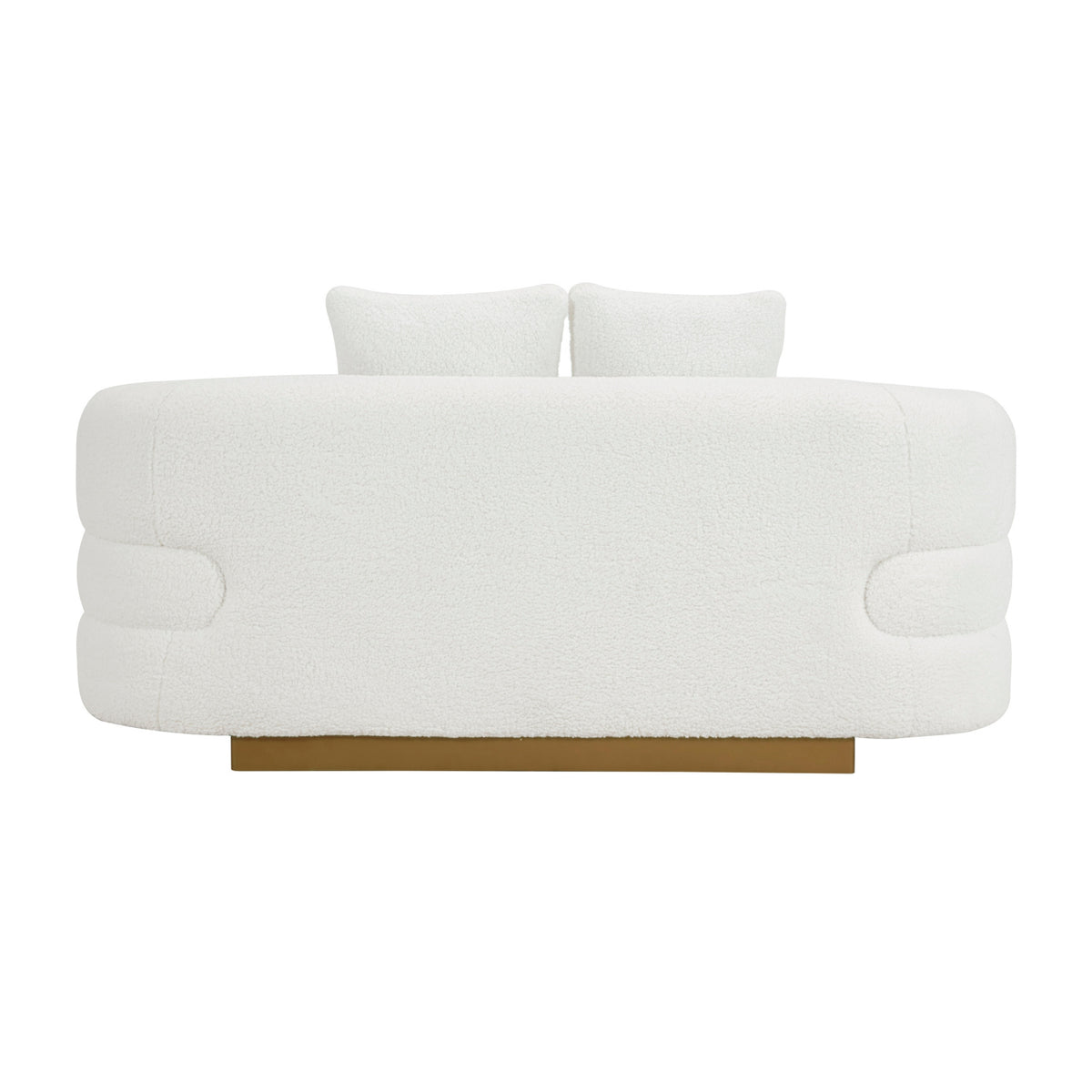Gold Accent Love Seat with Pillows | OROA